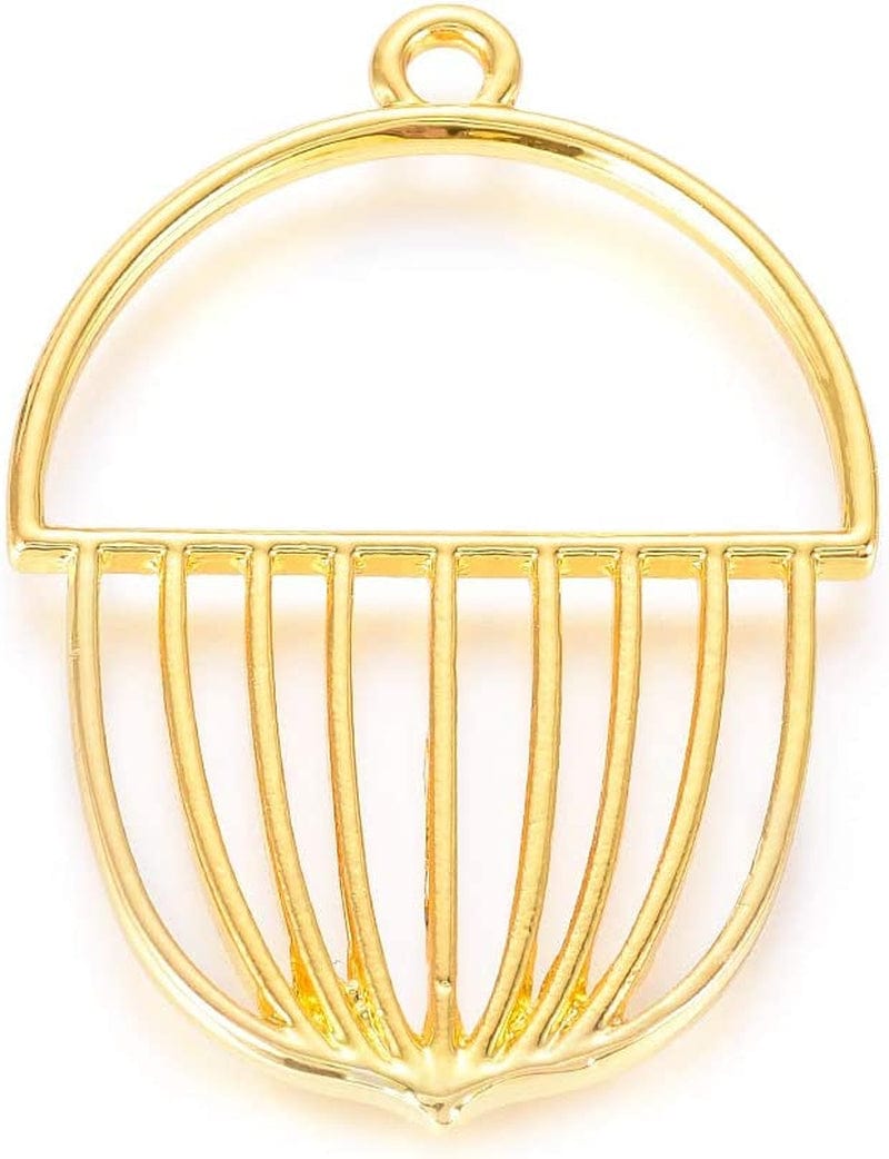 20Pcs Flower Alloy Open Back Bezel Pendants 30X28X2.5Mm Sakura Hollow Frame Pendant Charms for DIY UV Resin Pressed Flower Jewelry Making Pine Cone,39.5x27.5x2m