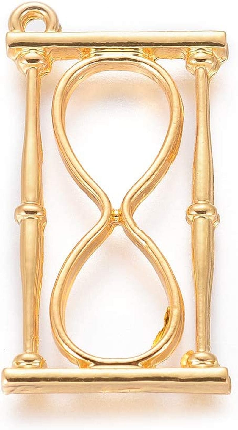 20Pcs Flower Alloy Open Back Bezel Pendants 30X28X2.5Mm Sakura Hollow Frame Pendant Charms for DIY UV Resin Pressed Flower Jewelry Making Rectangle with Sand Clock,28x15x2mm