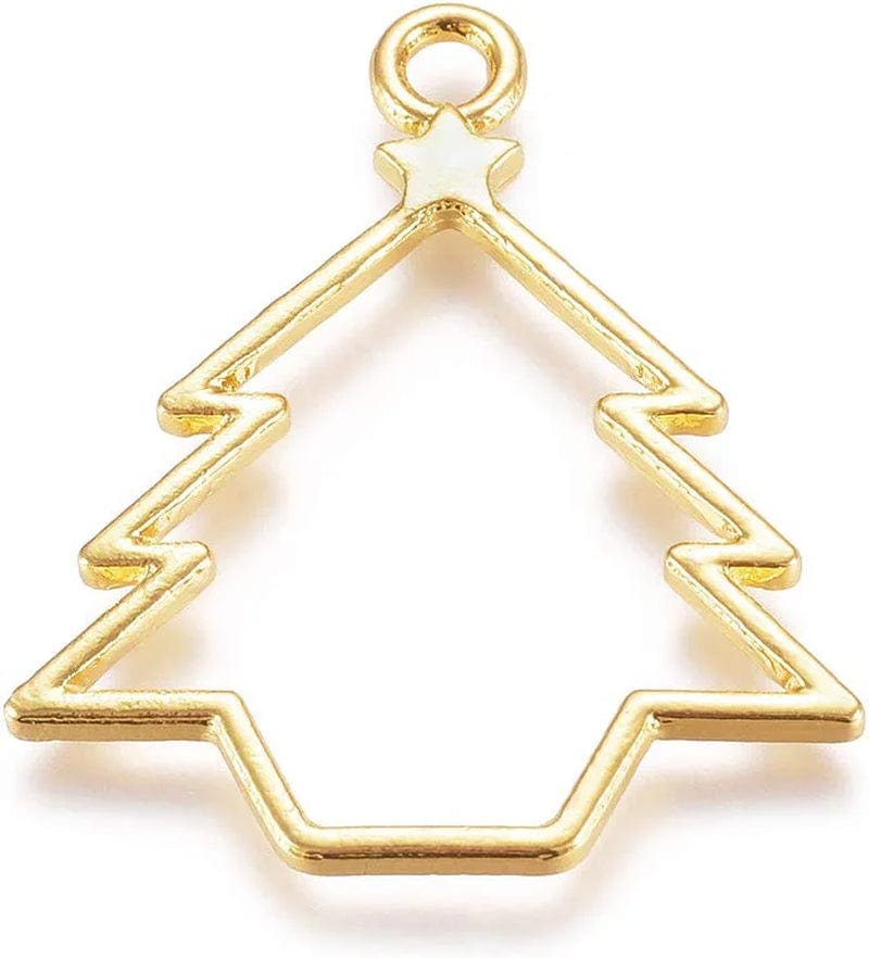 20Pcs Flower Alloy Open Back Bezel Pendants 30X28X2.5Mm Sakura Hollow Frame Pendant Charms for DIY UV Resin Pressed Flower Jewelry Making Christmas Tree,32x26.5x2mm