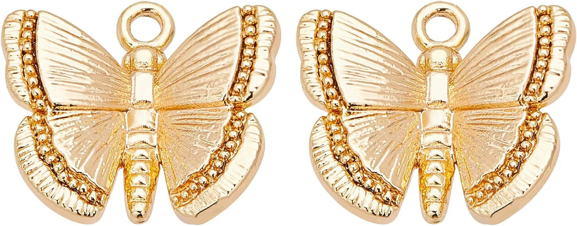 20Pcs Gold Triangle Brass Charms 18K Gold Plated Pendant Charm (51X8X1Mm) for Earrings Bracelet Necklace Jewelry Making Butterfly