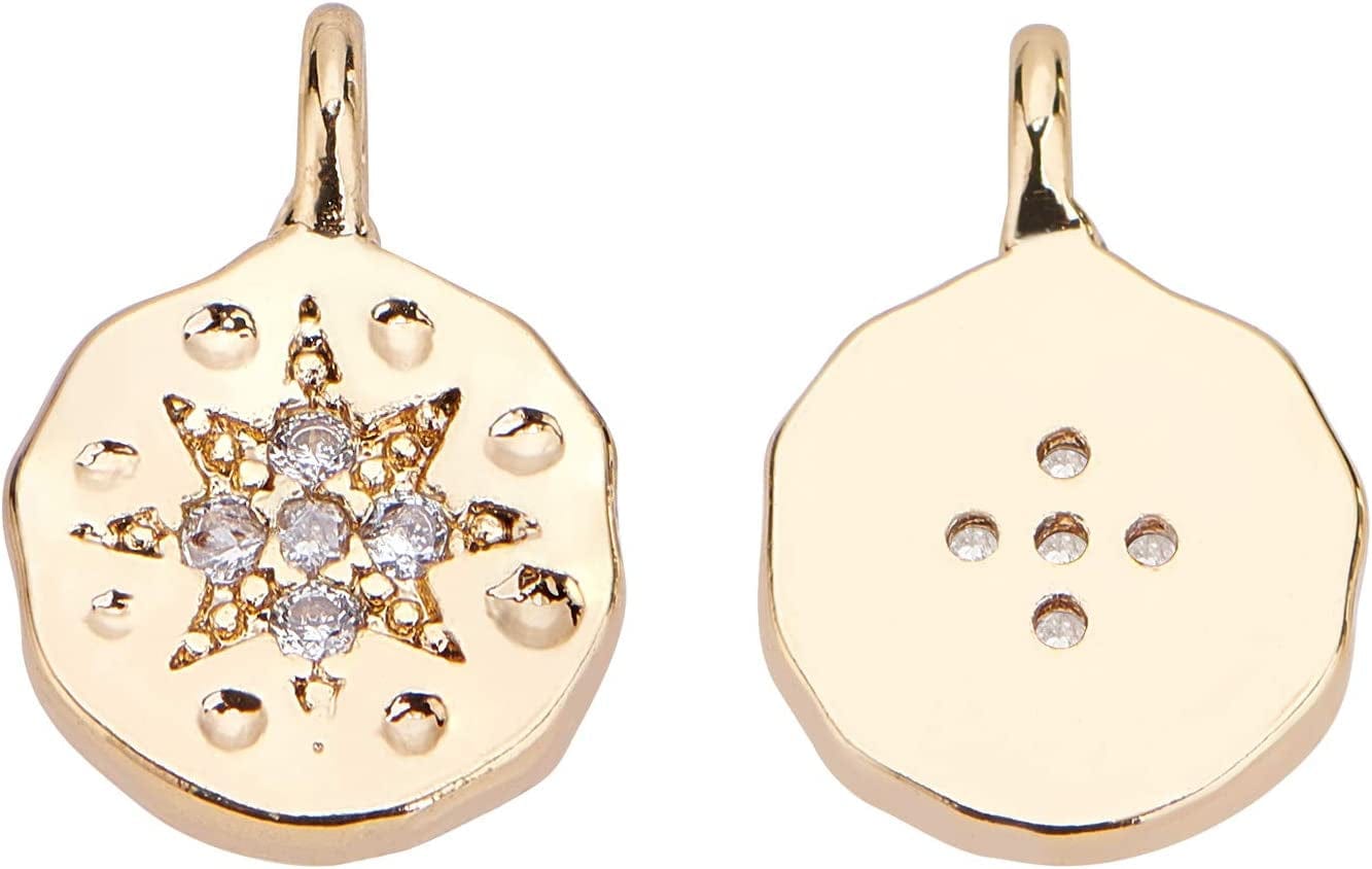 20Pcs Gold Triangle Brass Charms 18K Gold Plated Pendant Charm (51X8X1Mm) for Earrings Bracelet Necklace Jewelry Making Micro Pave Zirconia