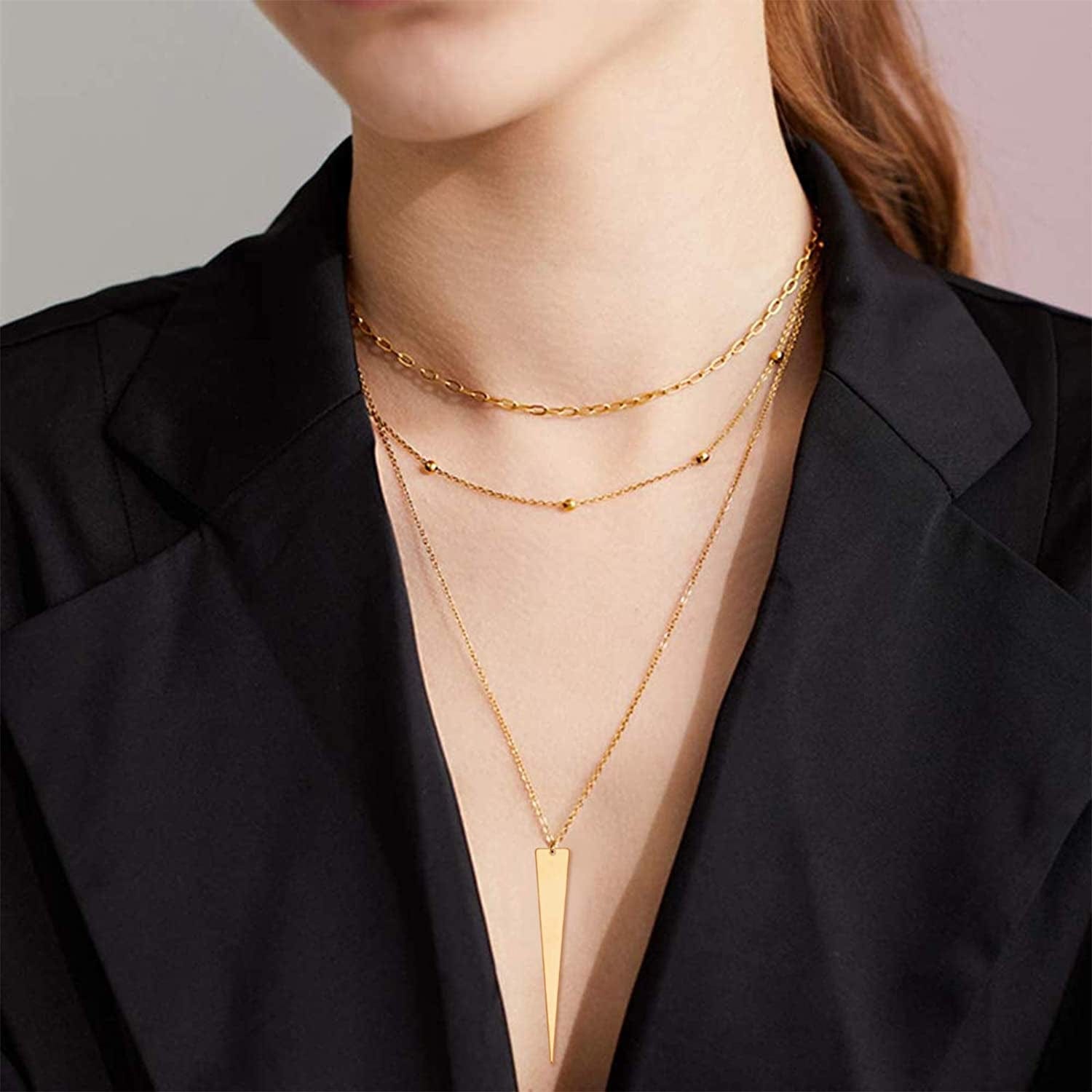 20Pcs Gold Triangle Brass Charms 18K Gold Plated Pendant Charm (51X8X1Mm) for Earrings Bracelet Necklace Jewelry Making