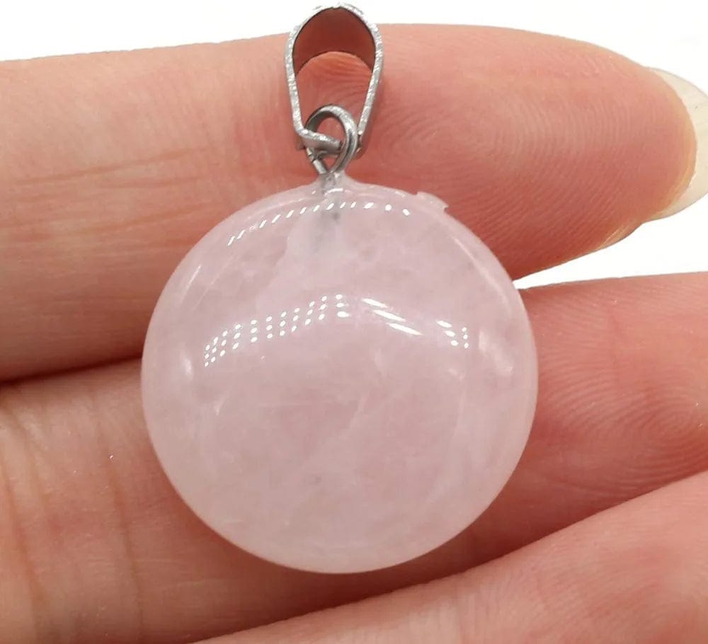 20PCS Natural Oblate Shape Mixed Color Gemstone Stone Pendants Charms Pendants for Necklace Bracelet Jewelry Making Mixed Color