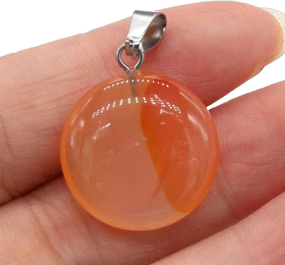 20PCS Natural Oblate Shape Mixed Color Gemstone Stone Pendants Charms Pendants for Necklace Bracelet Jewelry Making Mixed Color