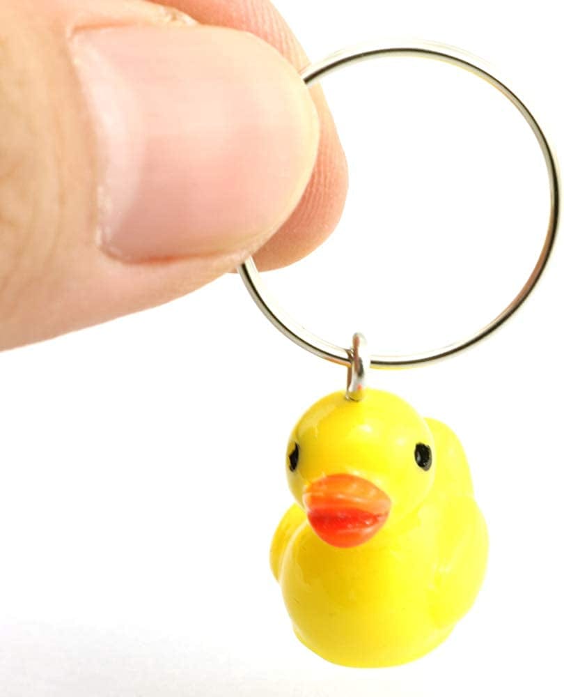 20Pcs Small Yellow Duck Pendants Cute Resin Duck Charms DIY Craft Decoration Accessories 2.2X1.9Cm