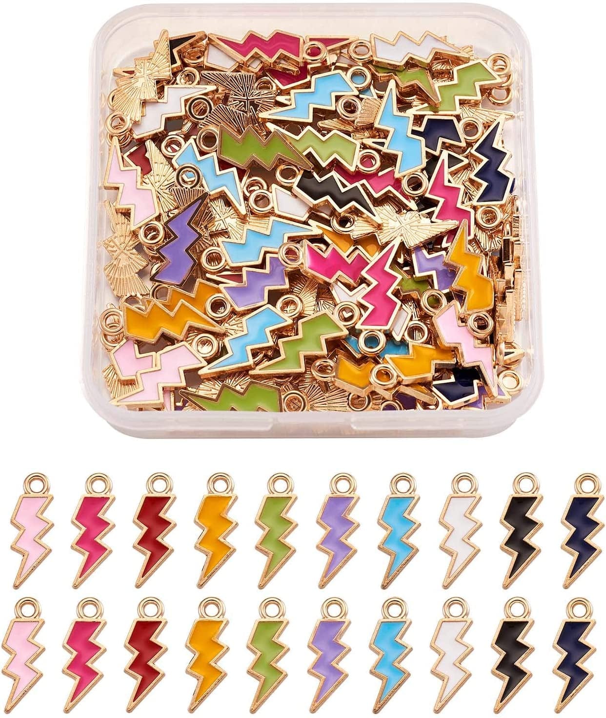 20Pcs Yin Yang Enamel Charm 21X18Mm Double Sided Enamel Yoga Meditation Dangle Charm Pendants for Earrings Necklace Bracelet Jewelry Making and Crafting Mixed Colors#Lightning