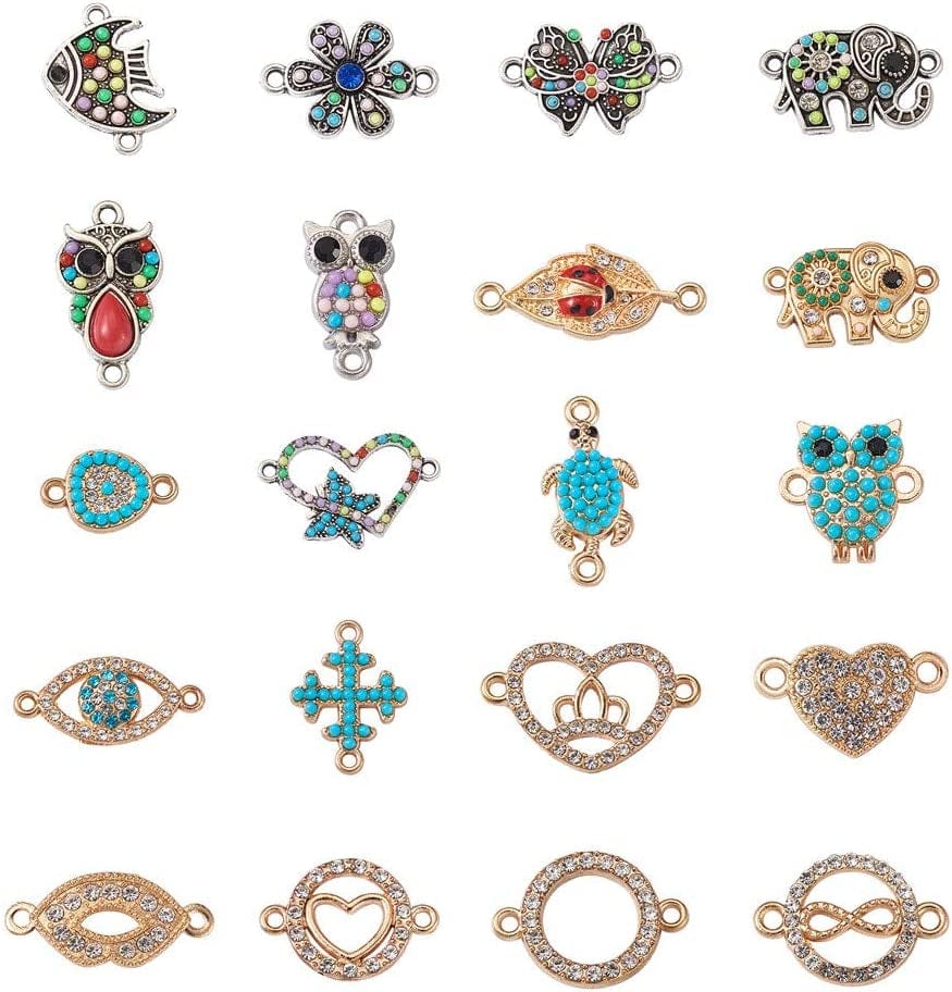 20Pcs Yin Yang Enamel Charm 21X18Mm Double Sided Enamel Yoga Meditation Dangle Charm Pendants for Earrings Necklace Bracelet Jewelry Making and Crafting Blue