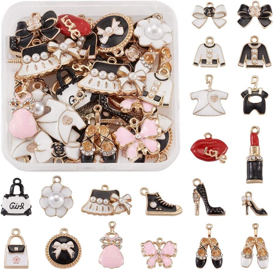 20Pcs Yin Yang Enamel Charm 21X18Mm Double Sided Enamel Yoga Meditation Dangle Charm Pendants for Earrings Necklace Bracelet Jewelry Making and Crafting Women Makeup