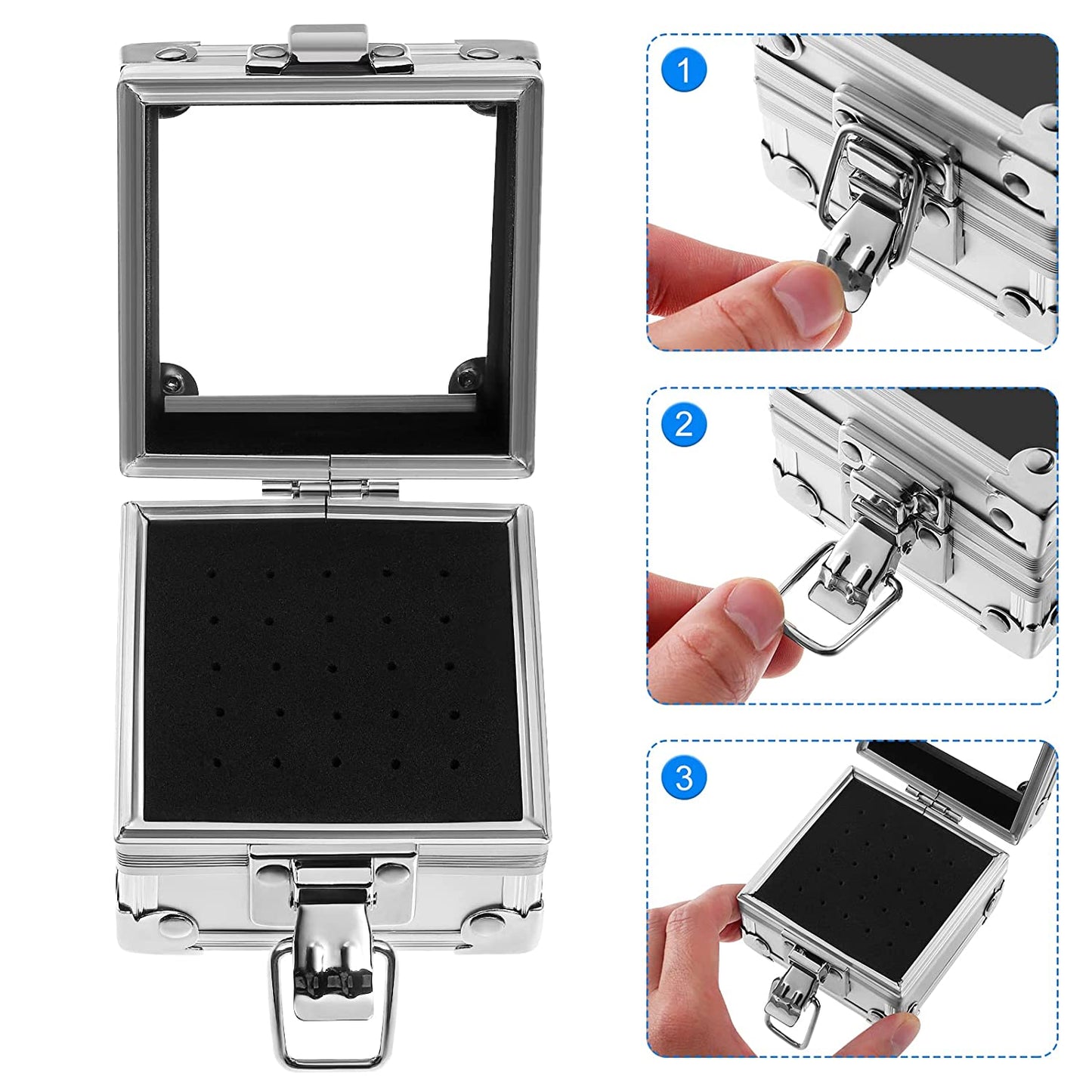 FRCOLOR Nail Drill Grinding Bit Holder Box Nails Drill Bits Storage Box Nail Polishing Heads Display Case Nail Tools Organizers Container Health & Beauty > Personal Care > Cosmetics > Cosmetic Tools > Nail Tools FRCOLOR