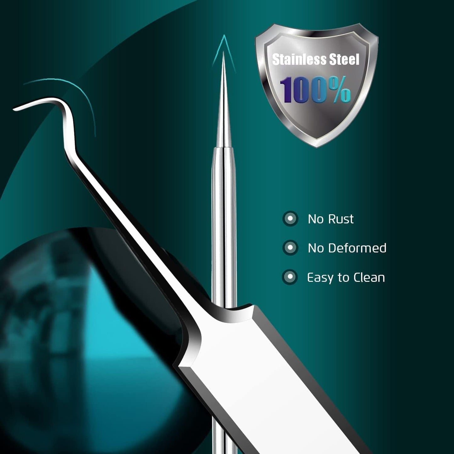 22PCS Blackhead Remover Tools, Acne Blemish Removal, Pimple Popper Extractor, Comedone Whitehead Zit Tweezers, Stainless Steel with Metal Case Health & Beauty > Personal Care > Cosmetics > Cosmetic Tools > Skin Care Tools THEDEFOL