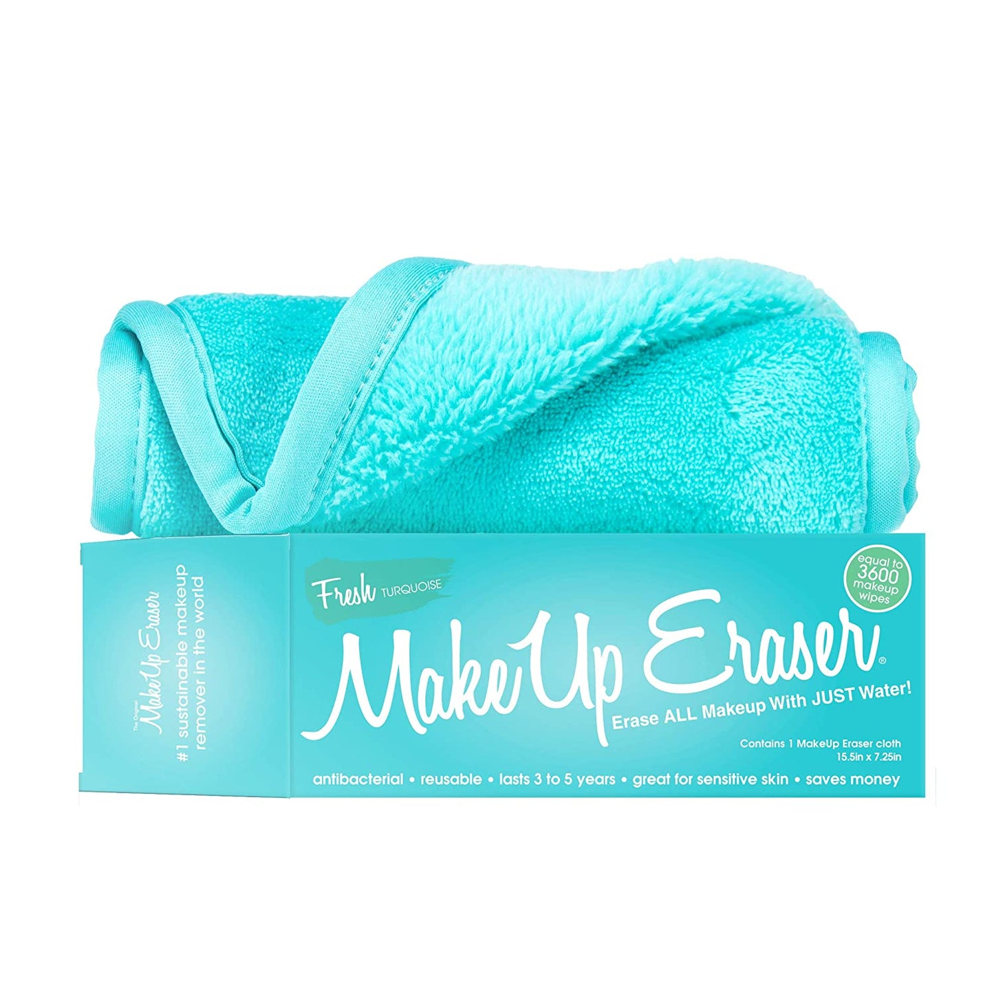Makeup Eraser, Erase All Makeup with Just Water, Including Waterproof Mascara, Eyeliner, Foundation, Lipstick and More Health & Beauty > Personal Care > Cosmetics > Cosmetic Tools > Makeup Tools Makeup Eraser Fresh Turqouise