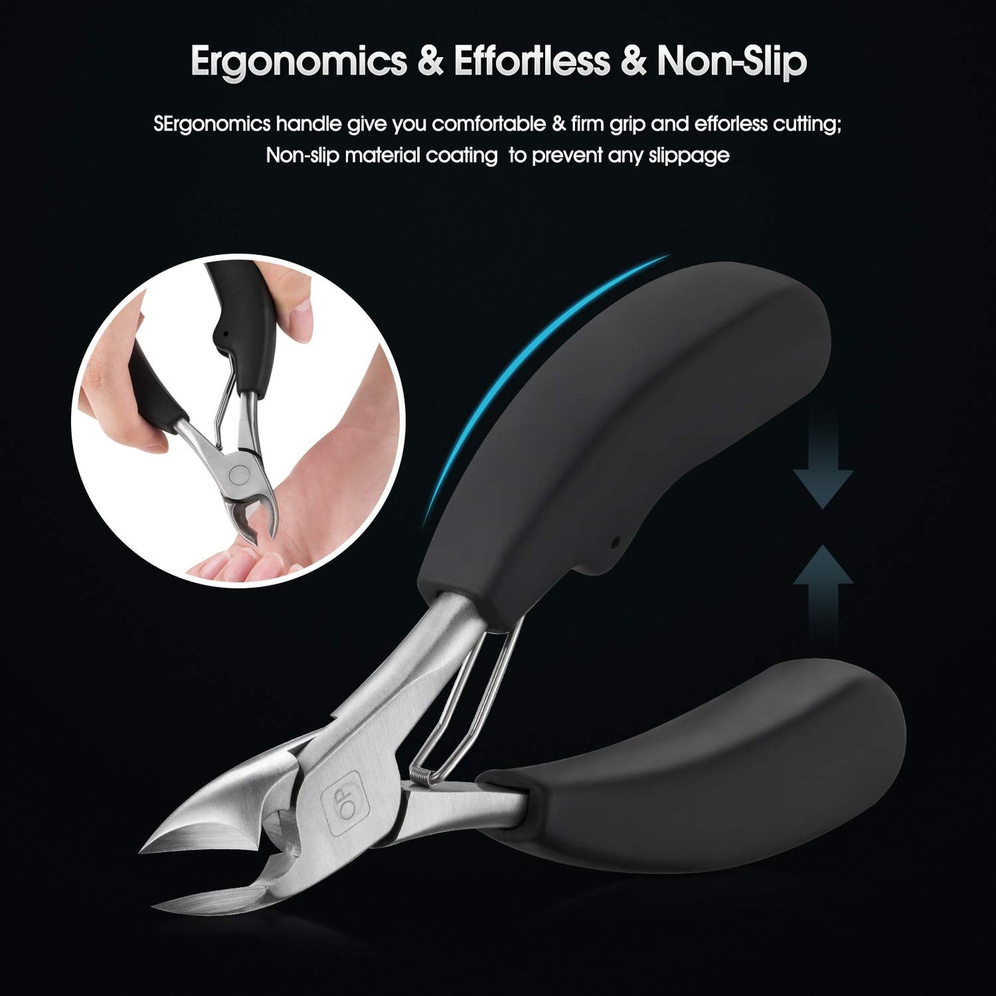 Podiatrist Toenail Clippers Ingrown or Thick Toe Nail Clippers for Men, Toenail Cutters Nipper Precision Diabetic Pedicure Tool Curved Edge, Opove X5 Silver Health & Beauty > Personal Care > Cosmetics > Cosmetic Tools > Nail Tools opove