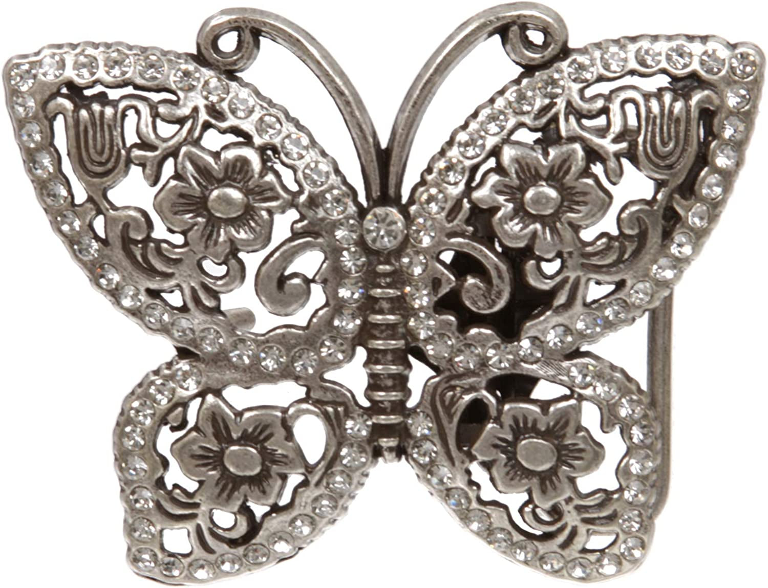 Perforated Rhinestone Butterfly Belt Buckle Apparel & Accessories > Clothing Accessories > Belt Buckles beltiscool