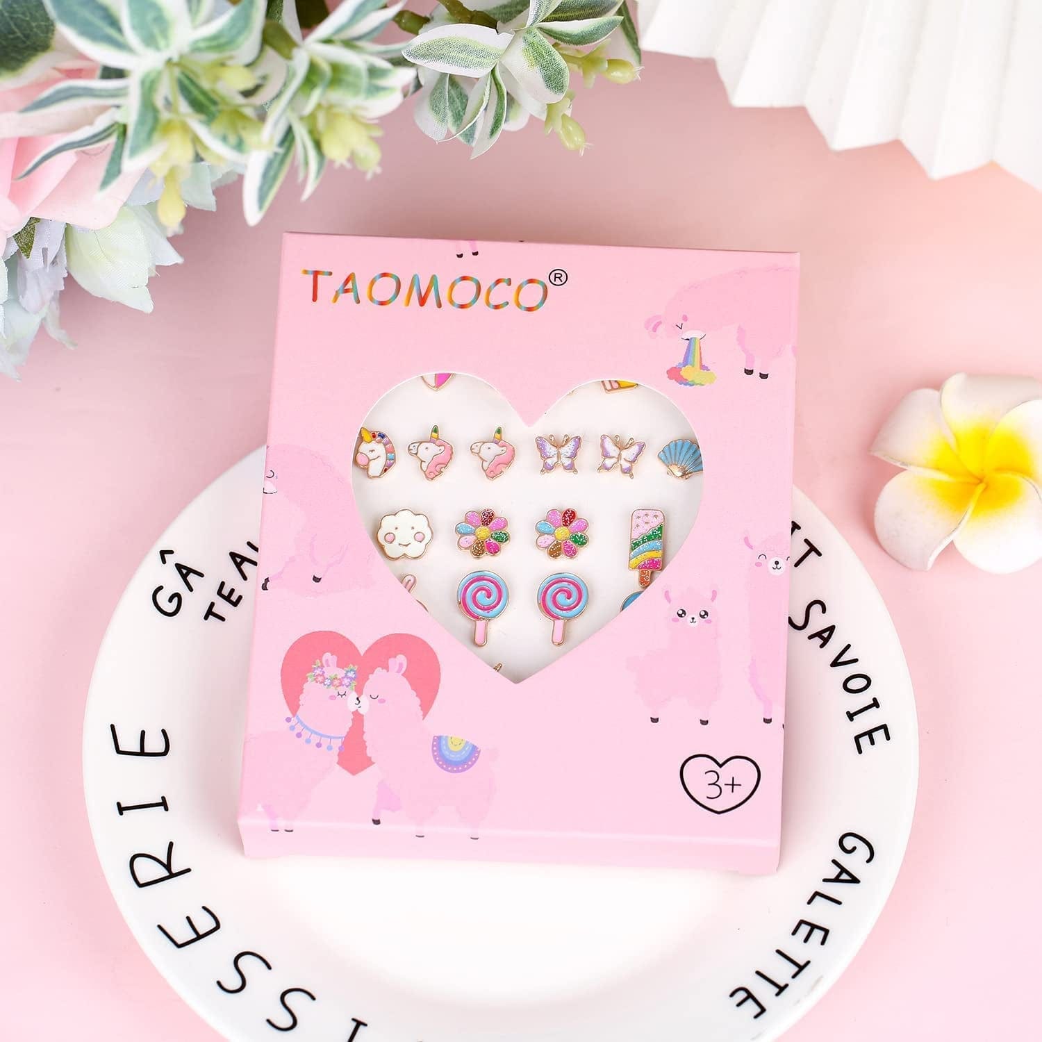 24 Pairs Hypoallergenic Earrings Set for Girls Teens Kids Stainless Steel Stud Earrings Set Animal Butterfly Rainbow Star Unicorn Cute Earring Jewelry Gifts for Girls Kids Women