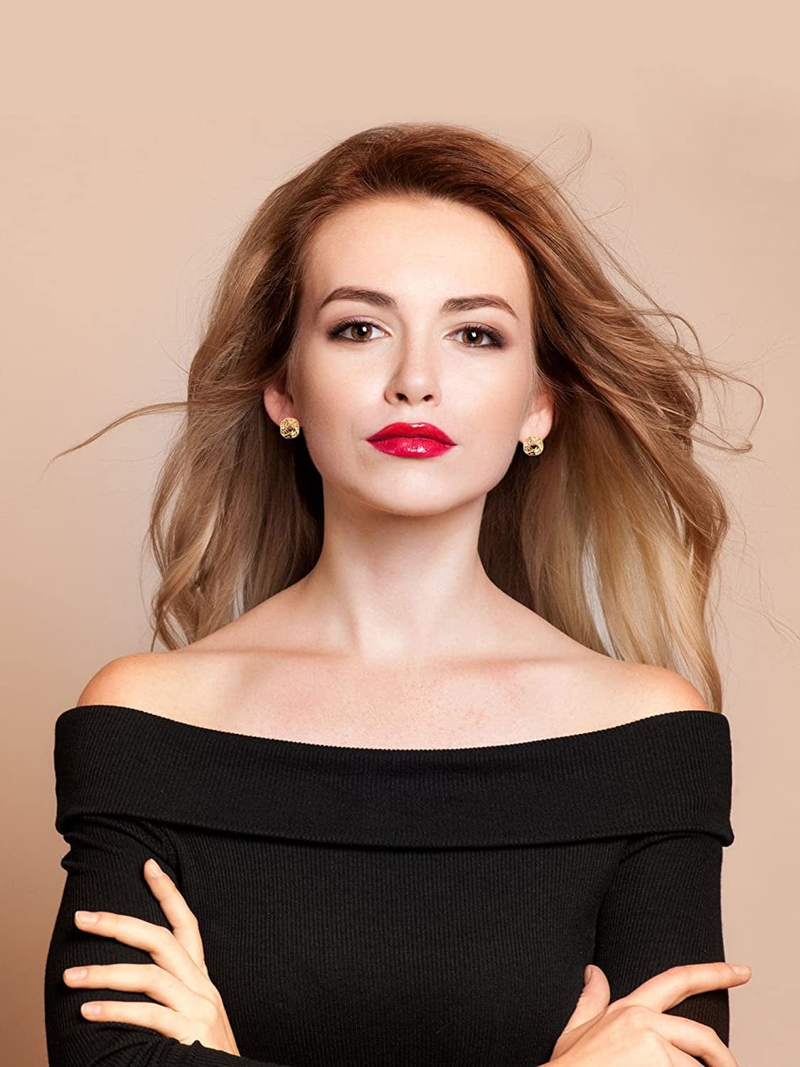 24 Pairs Stud Earrings Crystal Pearl Earring Set Ear Stud Jewelry for Girls Women Men, Silver and Gold