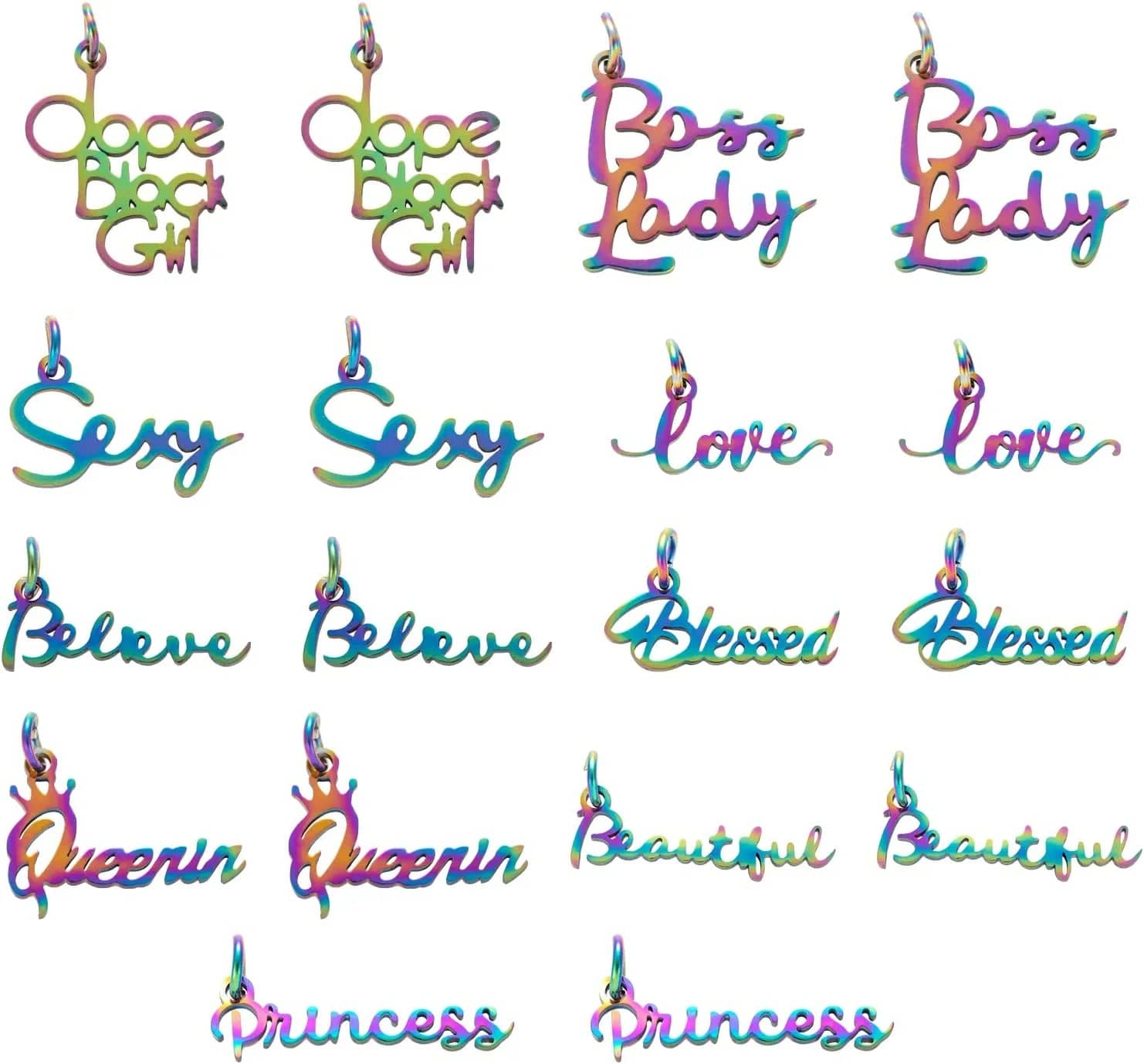 24 Pcs 12 Constellation Charms Flat round Constellation Rainbow Pendants Zodiac Sign Pendants Charm for Jewelry Earring Necklace Making Mixed 1