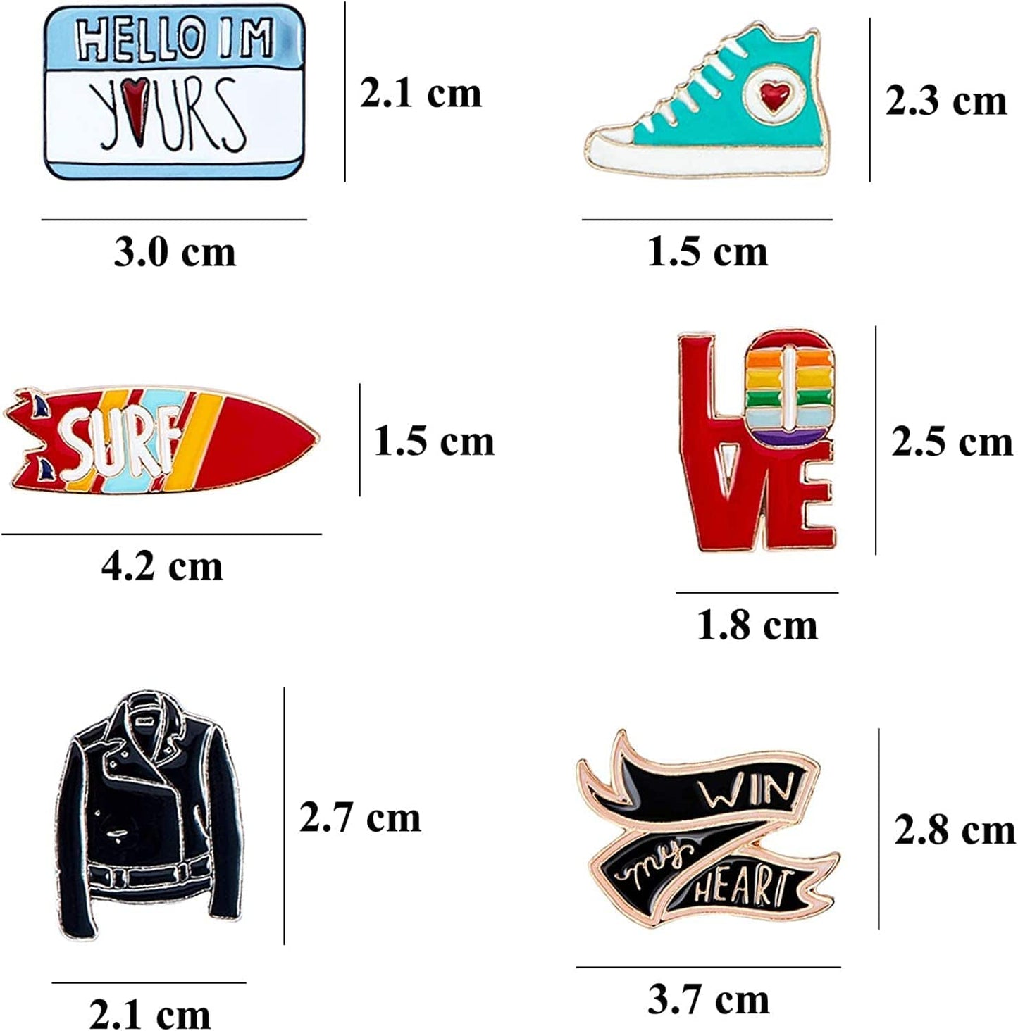 24 Pieces Cute Enamel Lapel Pin Set Cartoon Brooch Pin Badges Brooch Pins Clothing Bags Jackets Accessory for Valentine'S Day