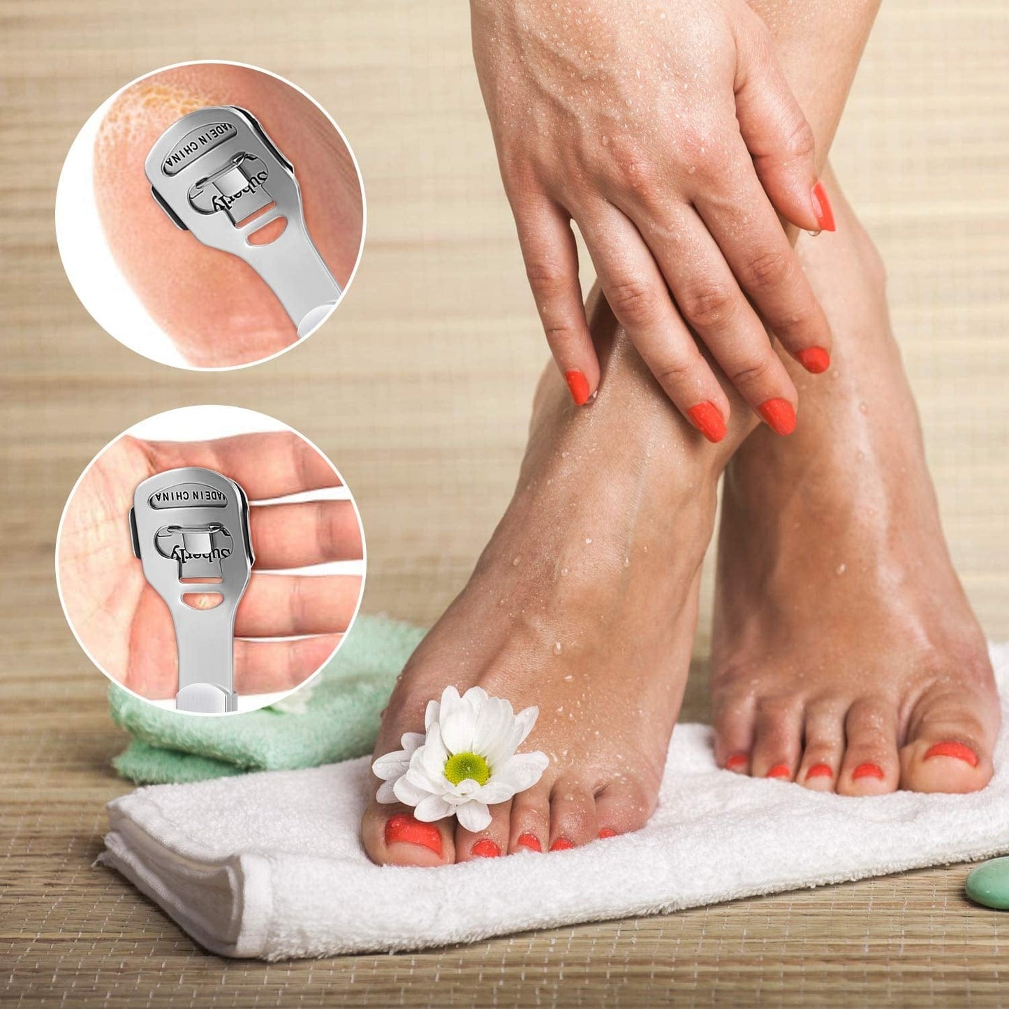 24 Pieces in Total, 2 Callus Shaver Sets Include 20 Replacement Slices 2 Callus Shavers and 2 Foot File Heads Foot Care Tools Hard Skin Remover for Hand Feet (Wooden Handle) Health & Beauty > Personal Care > Foot Care Mudder