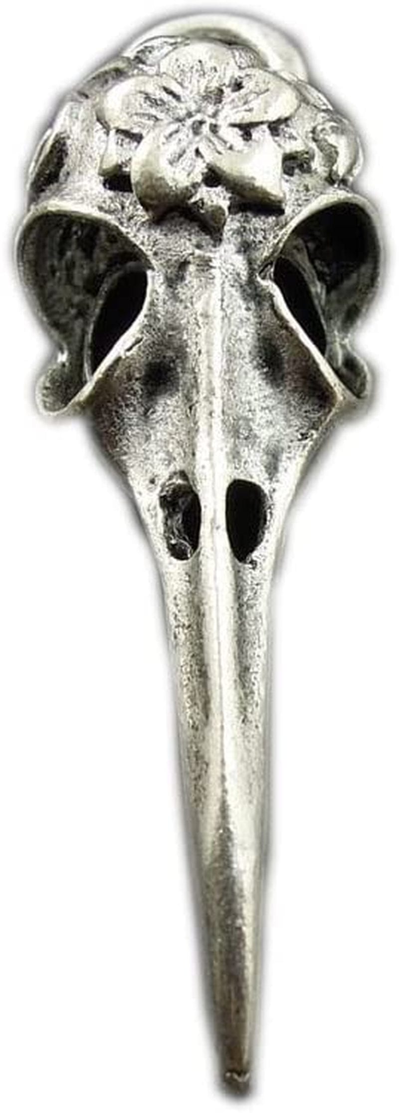 24Pcs Antique Phantom Personality Raven Beak Bird Skull Charm Pendants Finding for Jewelry Making