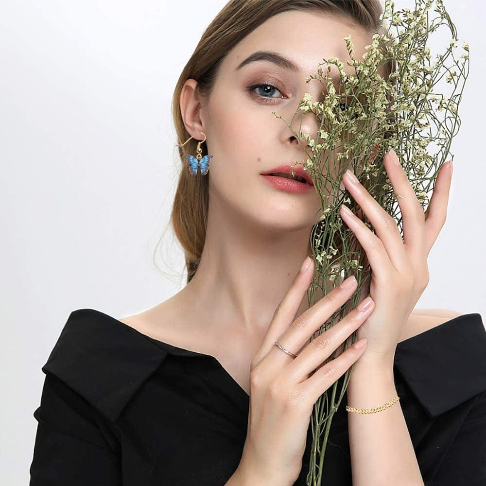 24Pcs Enamel Butterfly Pendant Charms for Jewelry Making Bracelet Necklace Earring HM488