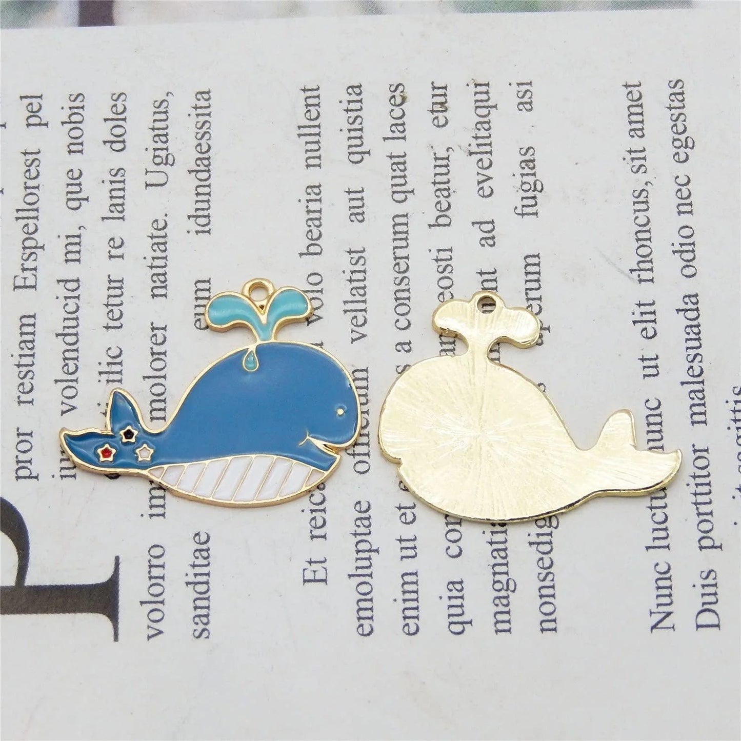 24Pcs Enamel Mixed Sea Whale Fish Charm Pendant for Jewelry Making Necklace Bracelet Earring Bulk DIY Craft