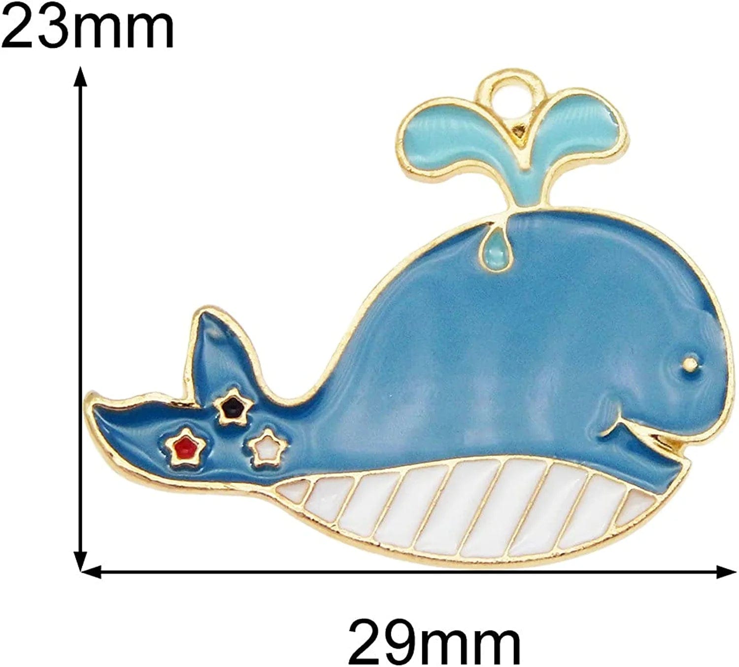 24Pcs Enamel Mixed Sea Whale Fish Charm Pendant for Jewelry Making Necklace Bracelet Earring Bulk DIY Craft