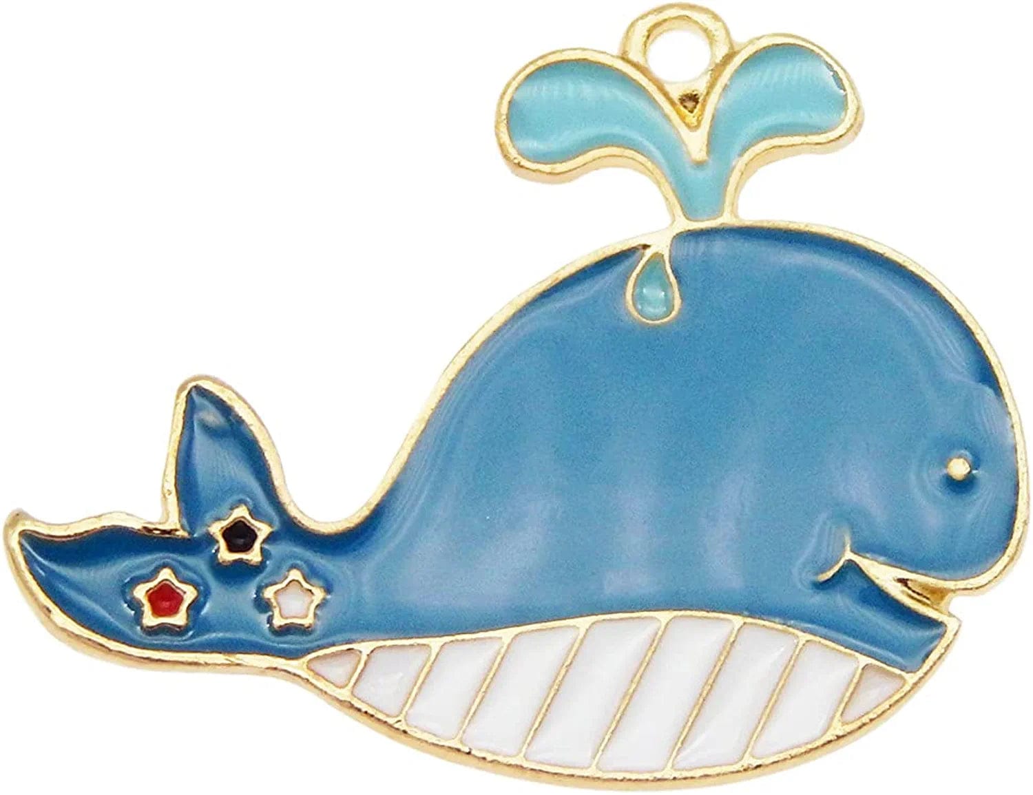 24Pcs Enamel Mixed Sea Whale Fish Charm Pendant for Jewelry Making Necklace Bracelet Earring Bulk DIY Craft