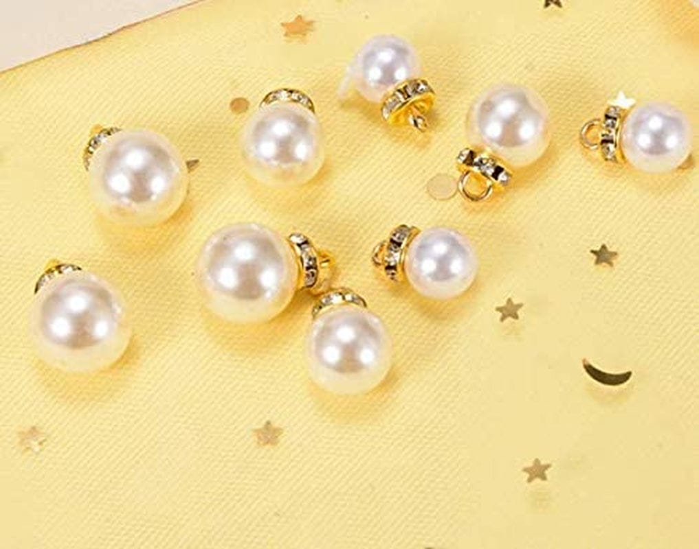 25 Pcs Faux Pearl Flat Pin Charms Beads Pendants DIY Jewelry Making Findings