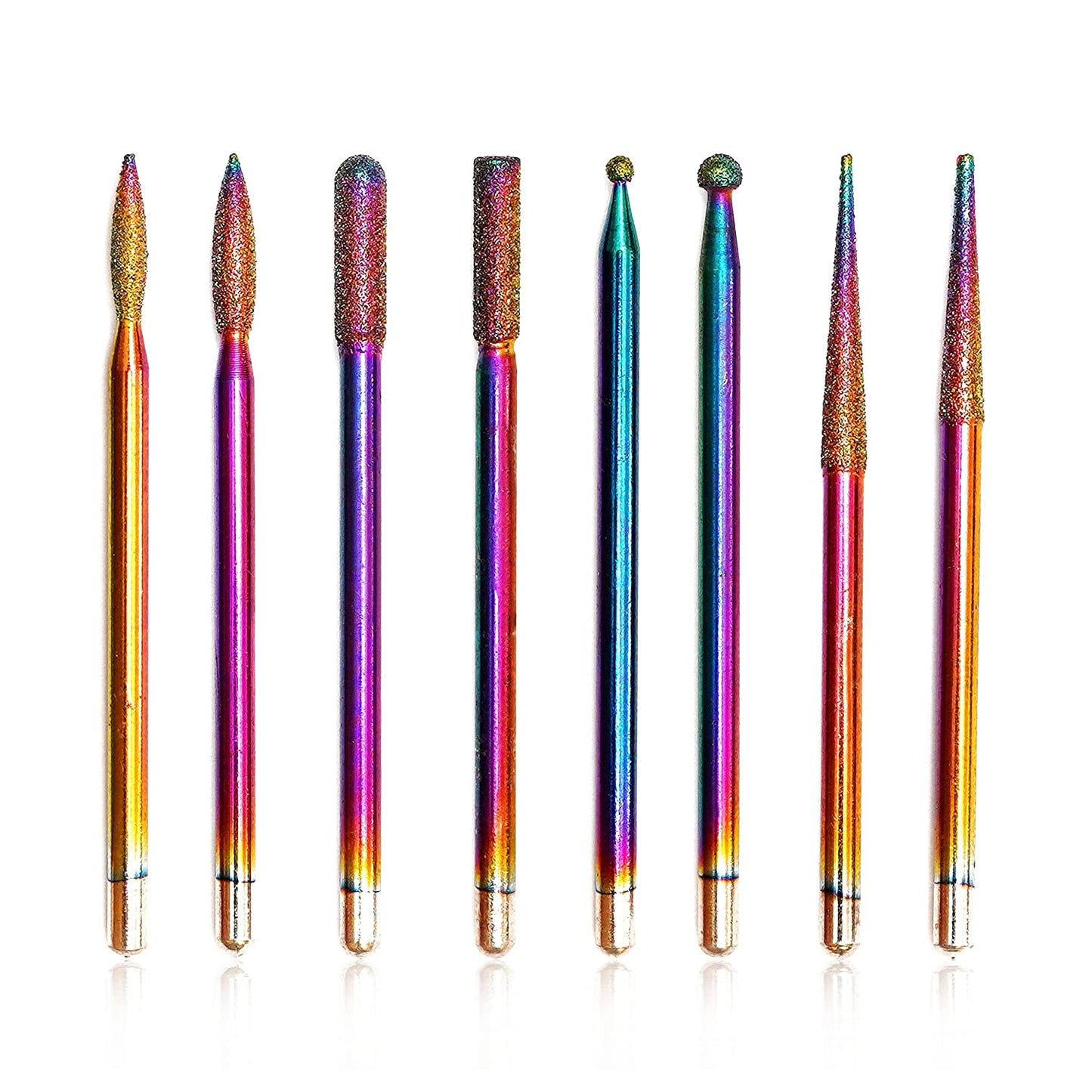 Boxgrove Nail Drill Bits Set of 8Pcs Multicolor Professional Tools for Manicure and Pedicure - 3/32 Inch Diamond Acrylic Efile for Home Spa and Beauty Salon Health & Beauty > Personal Care > Cosmetics > Cosmetic Tools > Nail Tools BOXGROVE BEAUTY