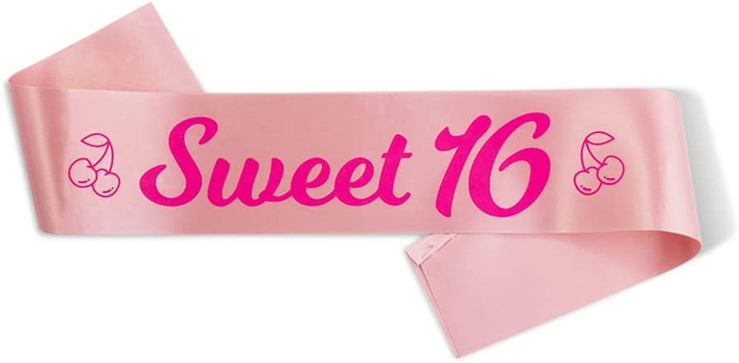 Party to Be Sweet 16 Birthday Sash Happy 16Th Birthday Party Decoration Party Favors for Birthday Girls Purple Apparel & Accessories > Clothing Accessories > Sashes Party to Be Rose gold