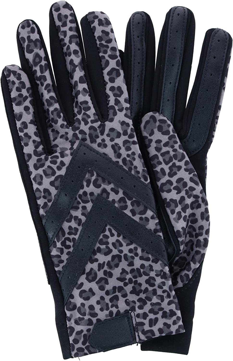 Isotoner Women'S Spandex Shortie Touchscreen Gloves Apparel & Accessories > Clothing Accessories > Gloves & Mittens isotoner Gray Leopard Small-Medium