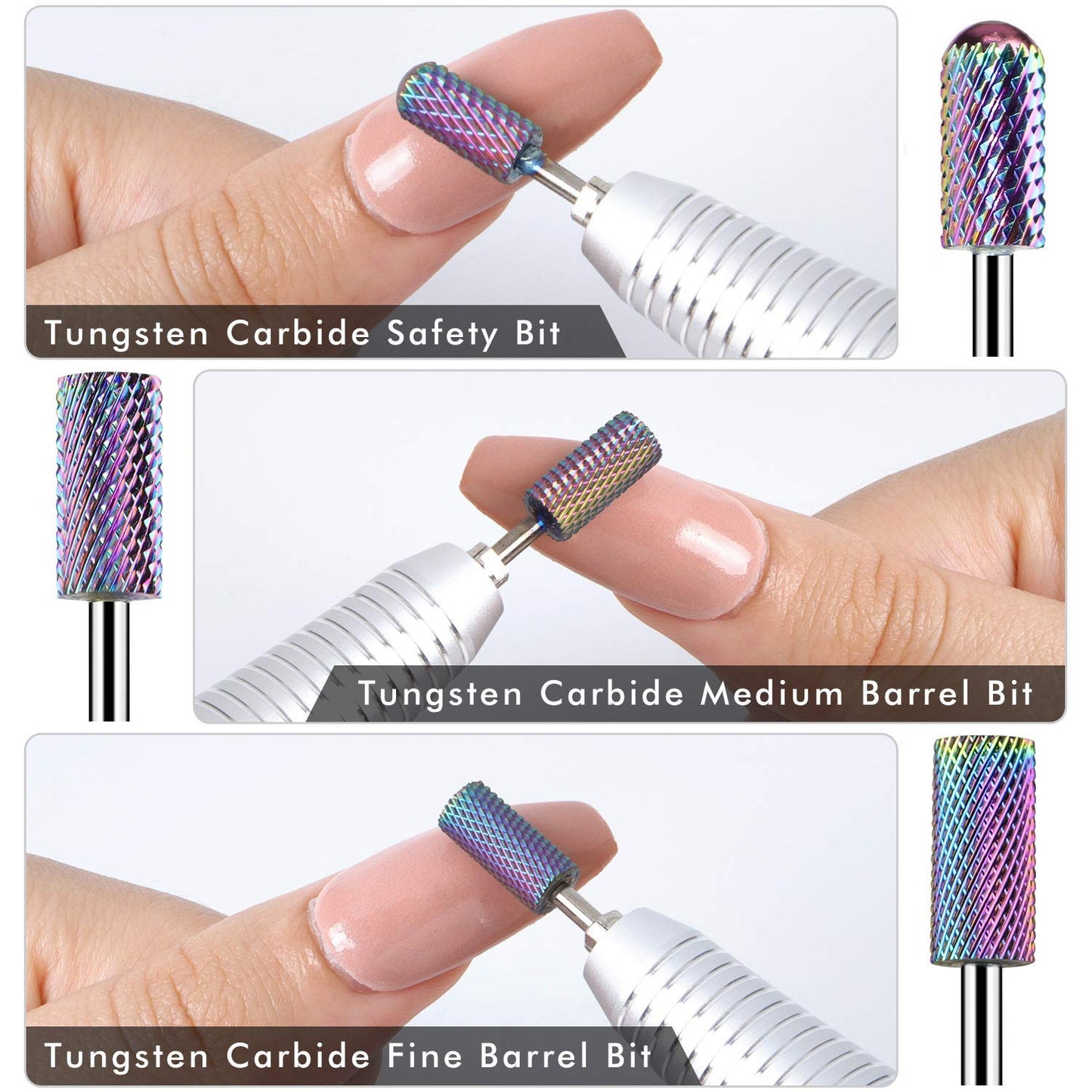 INFELING Nail Drill Bits Set - Nail Bits for Nail Drill, Efile Nail Drill Bits for Acrylic Nails 10Pcs 3/32 Inch Nail Bits for Remove Acrylic Gel Nails Cuticle Manicure Pedicure Tools Health & Beauty > Personal Care > Cosmetics > Cosmetic Tools > Nail Tools INFELING