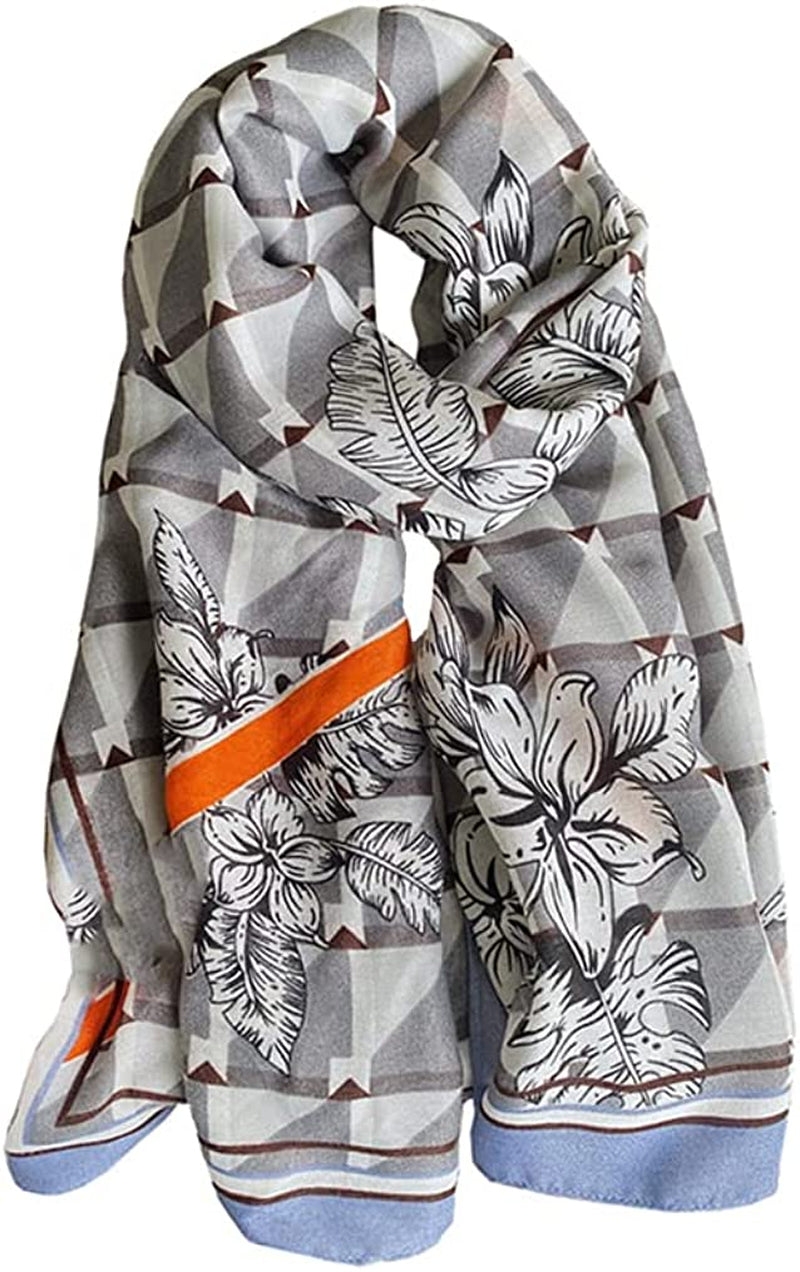 JERLA Women'S Scarves Lady Light Soft Fashion Solid Scarf Wrap Shawl Plaid Scarf Apparel & Accessories > Clothing Accessories > Scarves & Shawls JERLA Grey