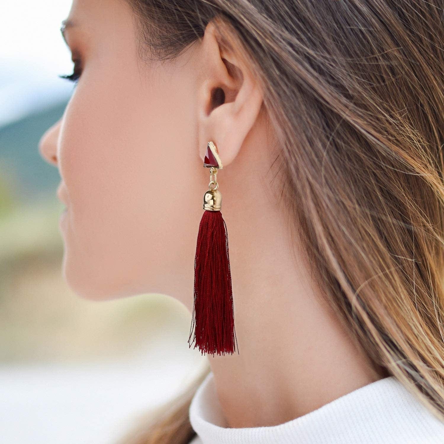 26/60/75 Pairs Fashion Earrings with Leopard Hoop Stud Jacket Earrings,Tassel Dangling Earrings for Women Girls Jewelry Valentine Birthday Party Gift