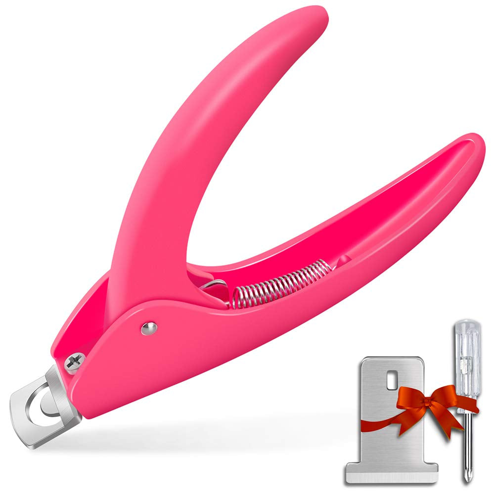 Elegant Violet Red Premium Adjustable Stainless Steel Artificial Acrylic Fake False Nail Tip Clipper Cutter Trimmer Manicure Pedicure Sharp Blade Clip Tool for Salon Home Nail Art Beauty Design DIY Health & Beauty > Personal Care > Cosmetics > Cosmetic Tools > Nail Tools GADGETS ENTREPOT Pink