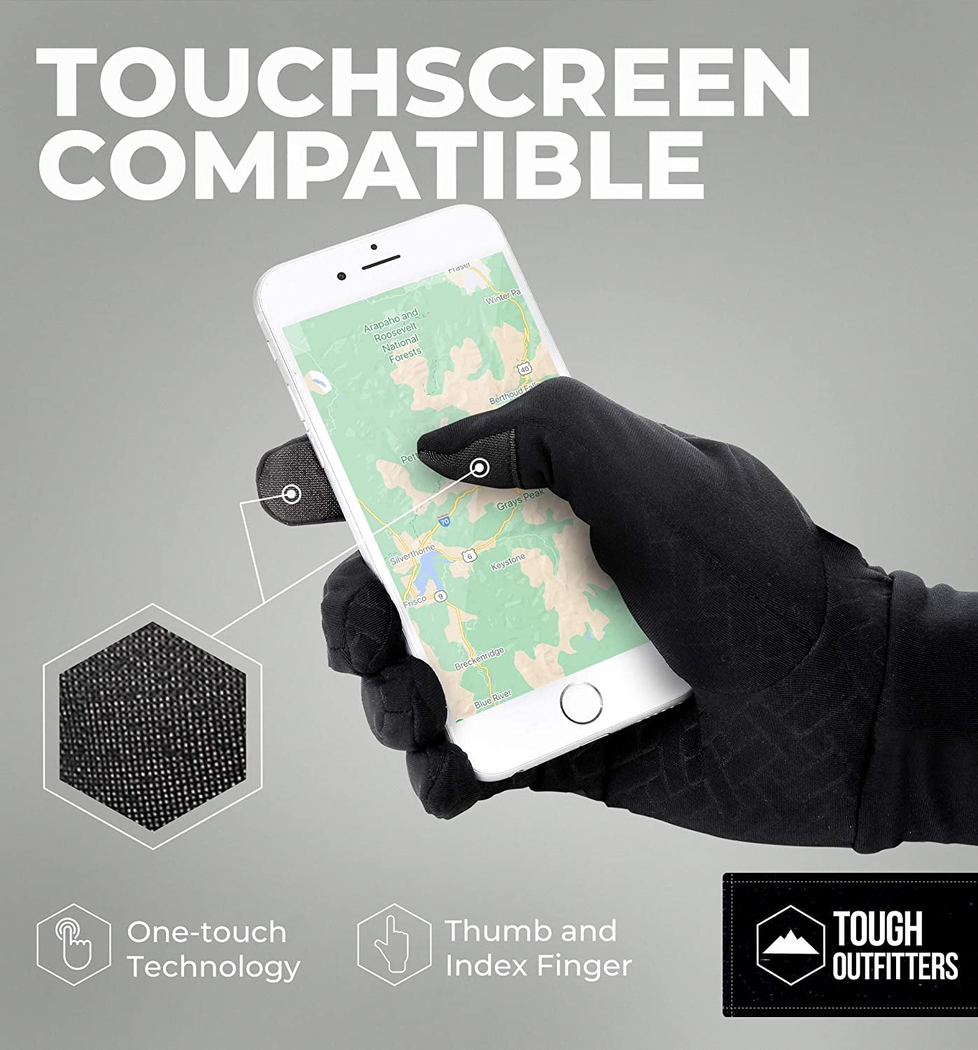 Running Gloves with Touch Screen - Winter Glove Liners for Texting, Cycling - Thin & Lightweight Cold Weather Thermal Gloves Apparel & Accessories > Clothing Accessories > Gloves & Mittens Tough Outdoors