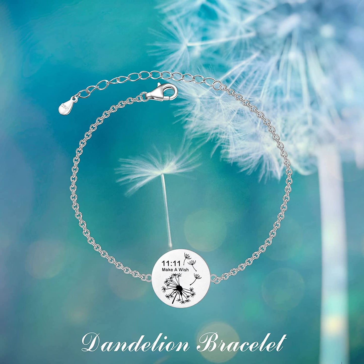 Dandelion Earrings Drop Earrings/Adjustable Ring 925 Sterling Silver Dangle Earrings for Women Apparel & Accessories > Jewelry > Anklets Yearace