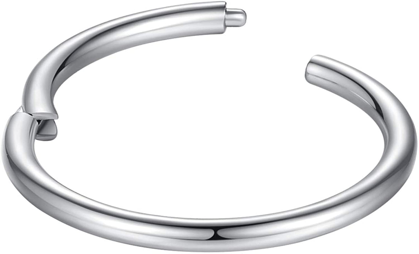 ORANGELOVE Hypoallergenic Nose Rings 20G 18G 16G 14G 12G 10G 8G 316L Surgical Steel Septum Jewelry Hinged Segment Ring Body Piercing Nose Hoop Lip Rings Nose Helix Cartilage Rook Earrings Apparel & Accessories > Jewelry > Rings ORANGELOVE