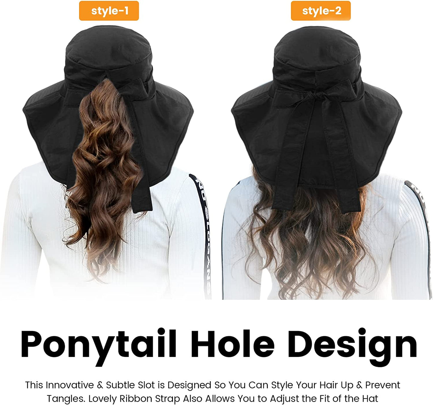 Toppers Womens Mens Sun Hat Rollable UPF 50+ Wide Brim Gardening Hat with Neck Flap Apparel & Accessories > Clothing Accessories > Hats Toppers