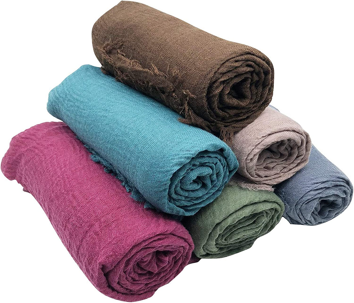MANSHU 6 PCS Women Soft Scarf Shawl Long Scarf, Scarf and Wrap, Big Head Scarf Apparel & Accessories > Clothing Accessories > Scarves & Shawls MANSHU
