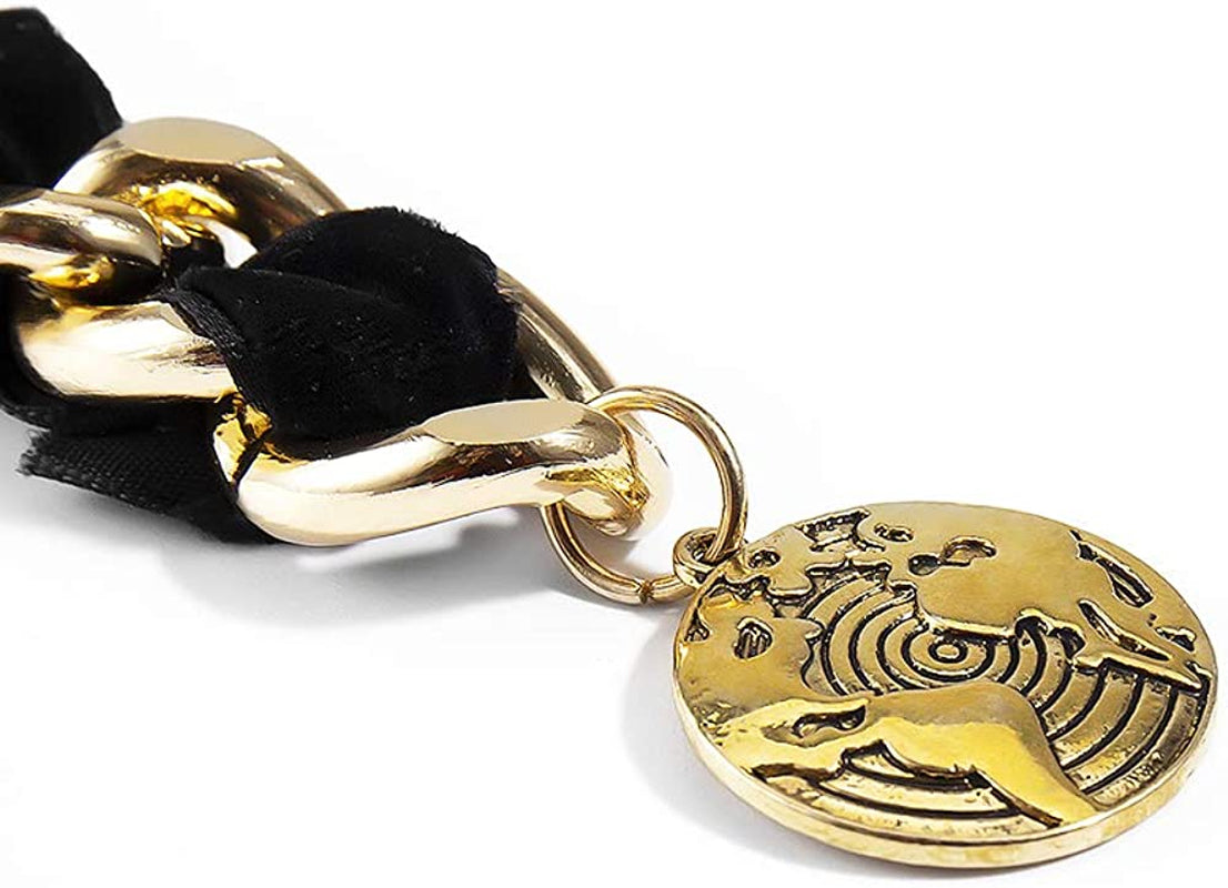 Jurxy Alloy Waist Chain Body Chain Weave Rope Winding Twist Chain for Women Waist Belt Pendant Belly Chain Adjustable Body Harness for Jeans Dresses - S Size – Black and Gold Apparel & Accessories > Jewelry > Body Jewelry Jurxy