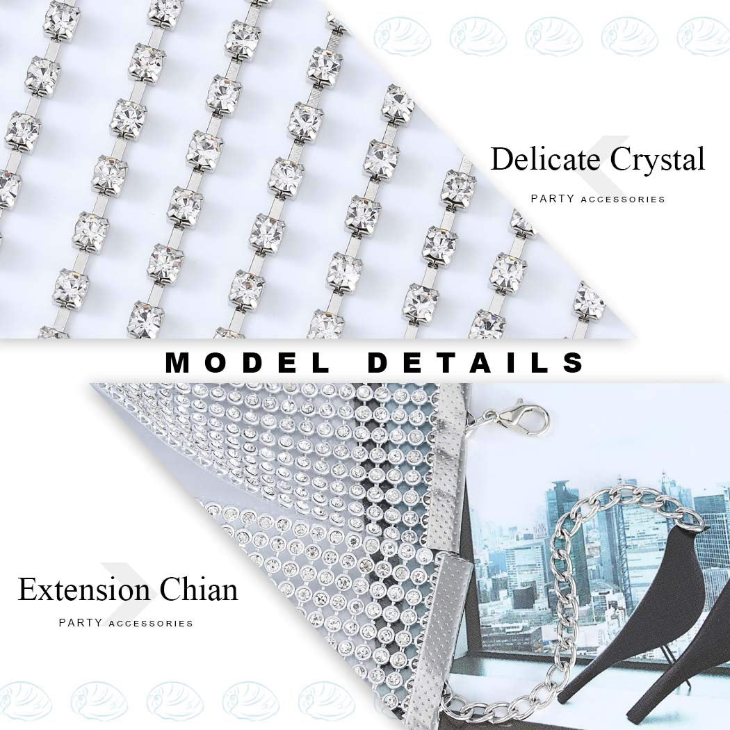 Jeweky Halloween Tassel Crystal Body Chain Silver Choker Necklace Chians Clothing Summer Beach Nightclub Rave Body Accessories Jewelry for Women and Girls Apparel & Accessories > Jewelry > Body Jewelry Artist Unknown