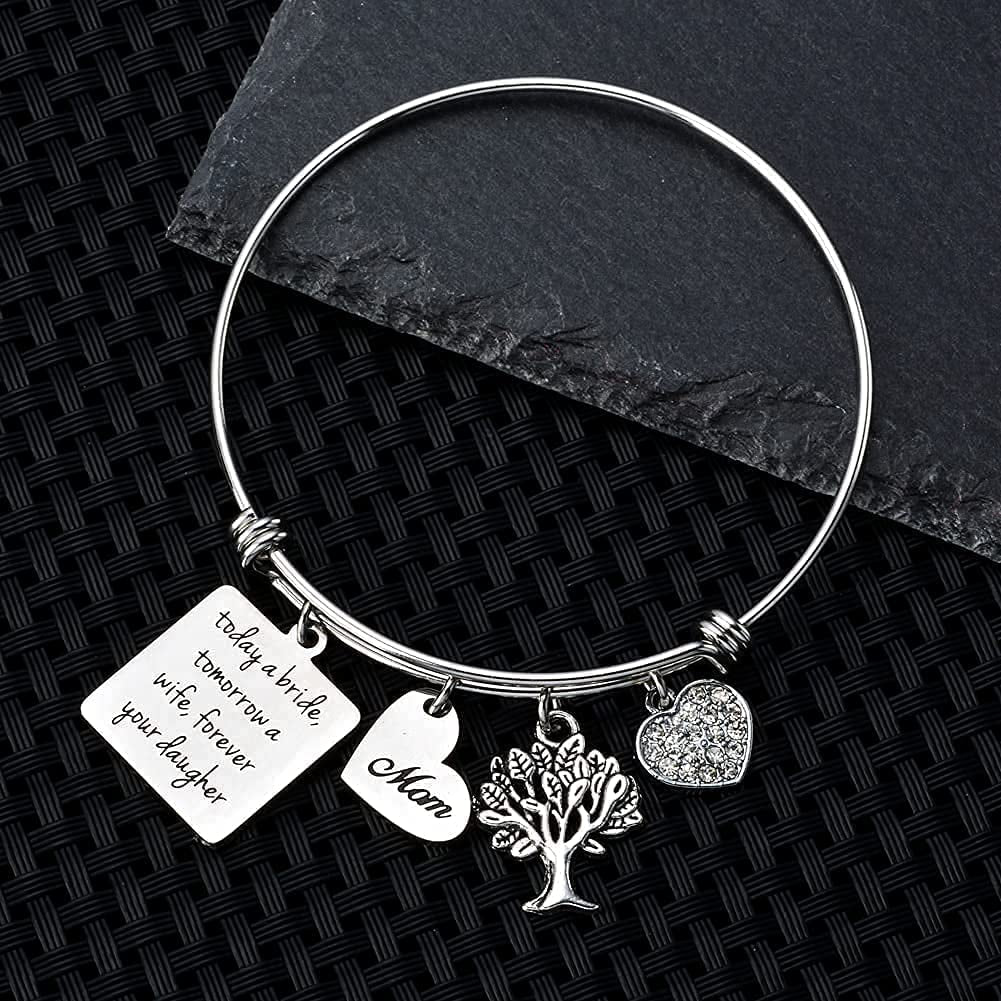Miss Pink Wedding Gift for Bridesmaid Maid of Honor Flower Girl Bride to Be Sister Mother of the Bride Thank You Gift from Bride and Groom Thank You for Standing by My Side Bracelets Gifts Apparel & Accessories > Jewelry > Bracelets Miss Pink