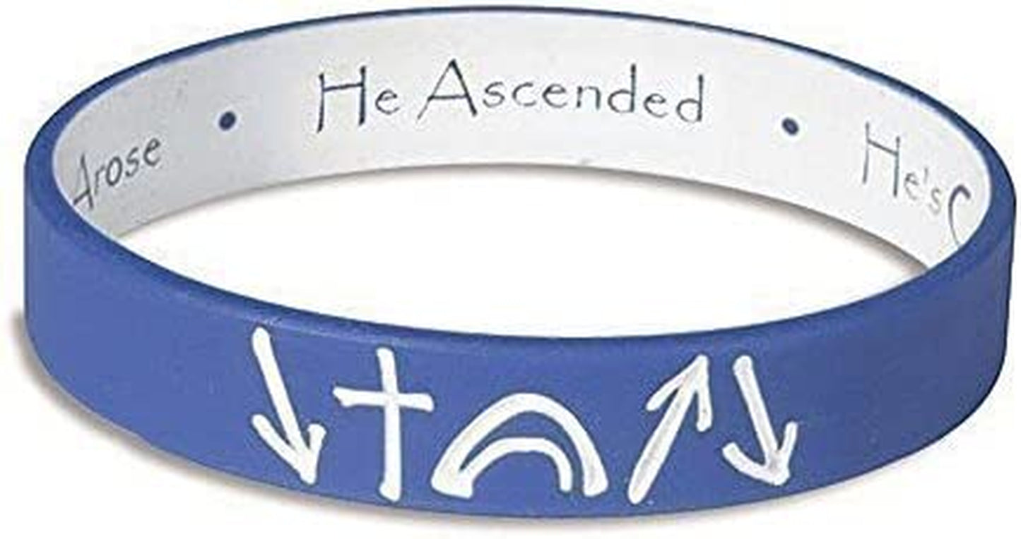 Gifts of Faith Royal Blue and White Reversible Witness Band Silicone Bracelet Apparel & Accessories > Jewelry > Bracelets Gifts Of Faith