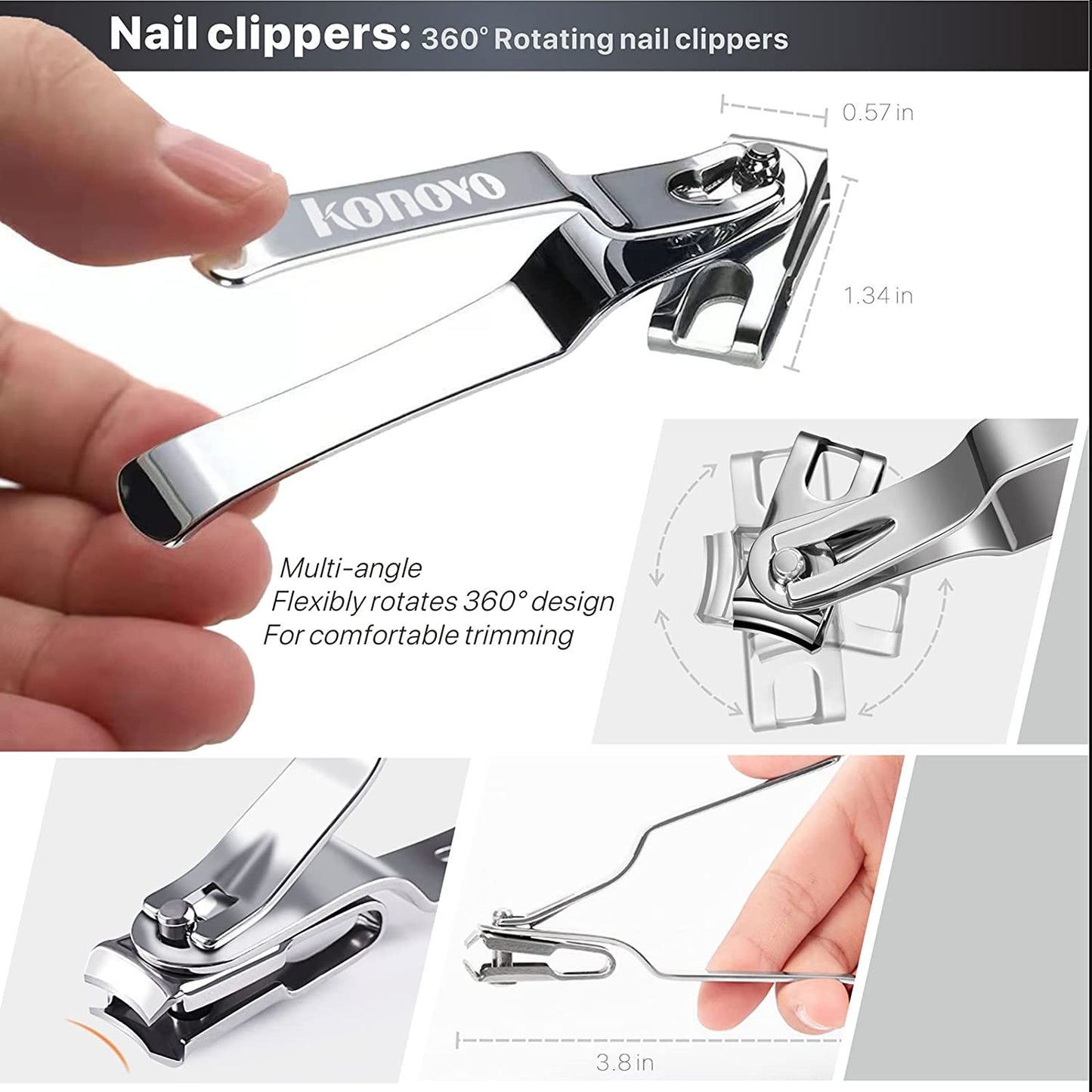 Ingrown Toenail Tool Kit 9 Pcs, Toe Nail Clippers for Adult and Seniors, Large Toenail Clipper for Ingrown Toenail Treatment/Thick Nails Health & Beauty > Personal Care > Cosmetics > Cosmetic Tools > Nail Tools konovo