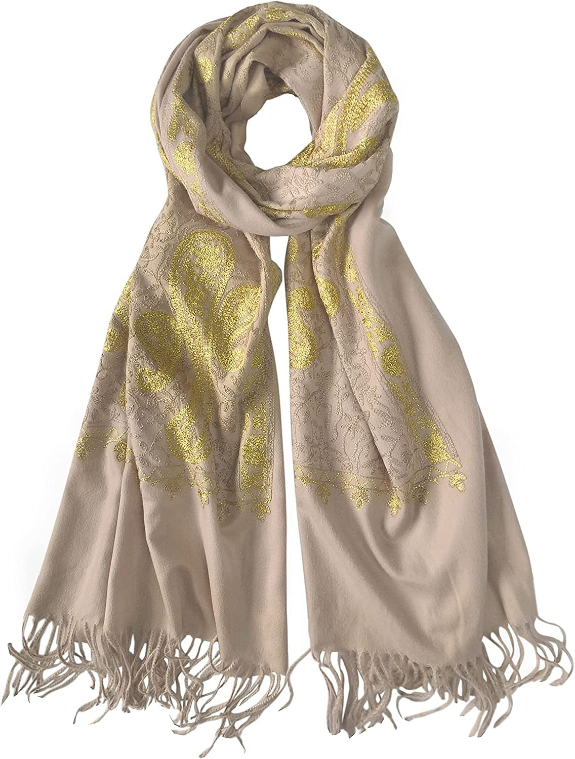 Women'S Embroidered Oversize Tassel Shawl Scarf Wraps for Women Apparel & Accessories > Clothing Accessories > Scarves & Shawls Urban CoCo # 3-camel