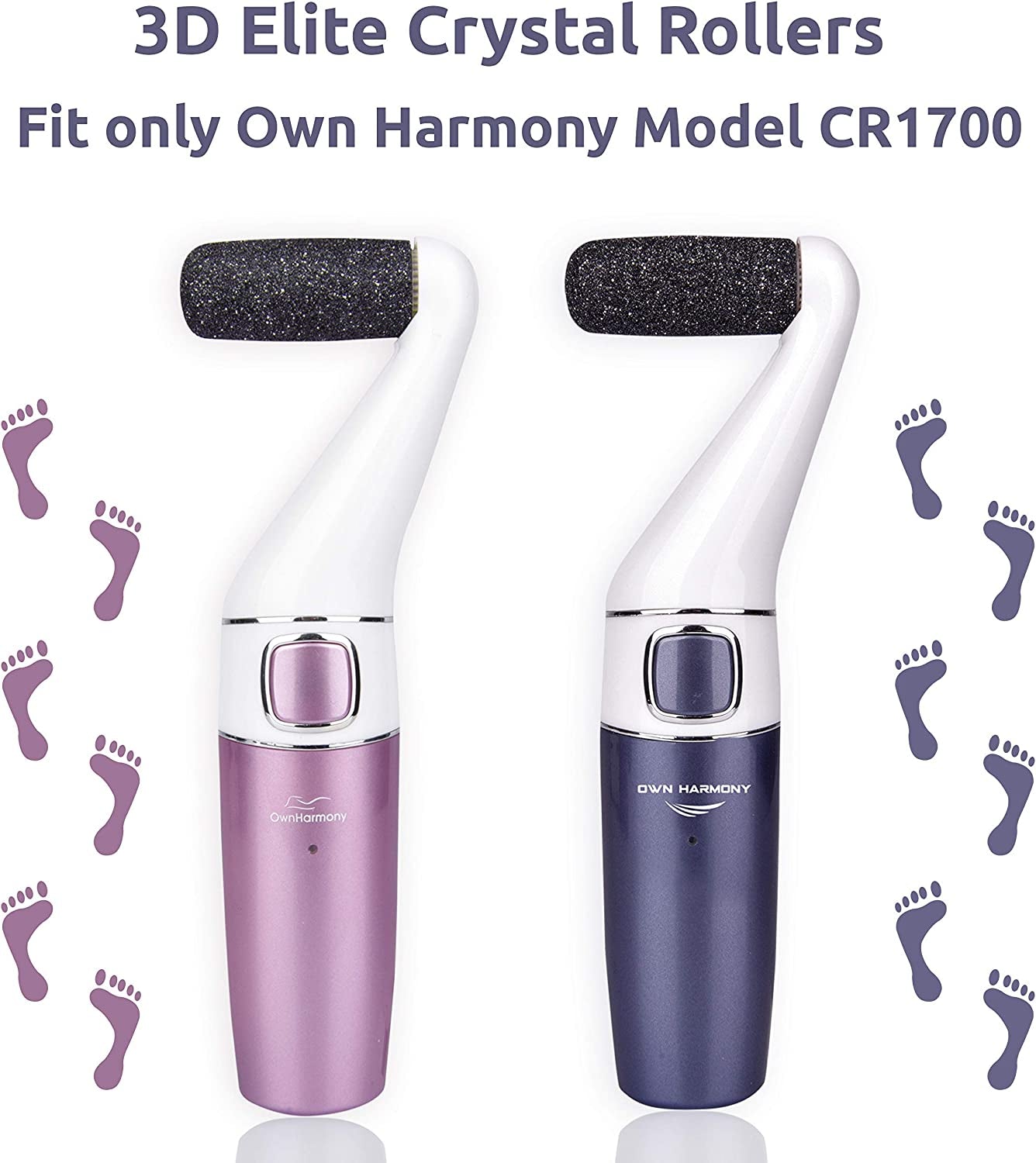 Extra Coarse Refill Rollers by Own Harmony - Best Fit for Electric Callus Remover CR1700: Professional Foot Care for Healthy Feet, Pedicure File Tools - Refills 3 Pack Replacement Roller Heads Health & Beauty > Personal Care > Foot Care Own Harmony
