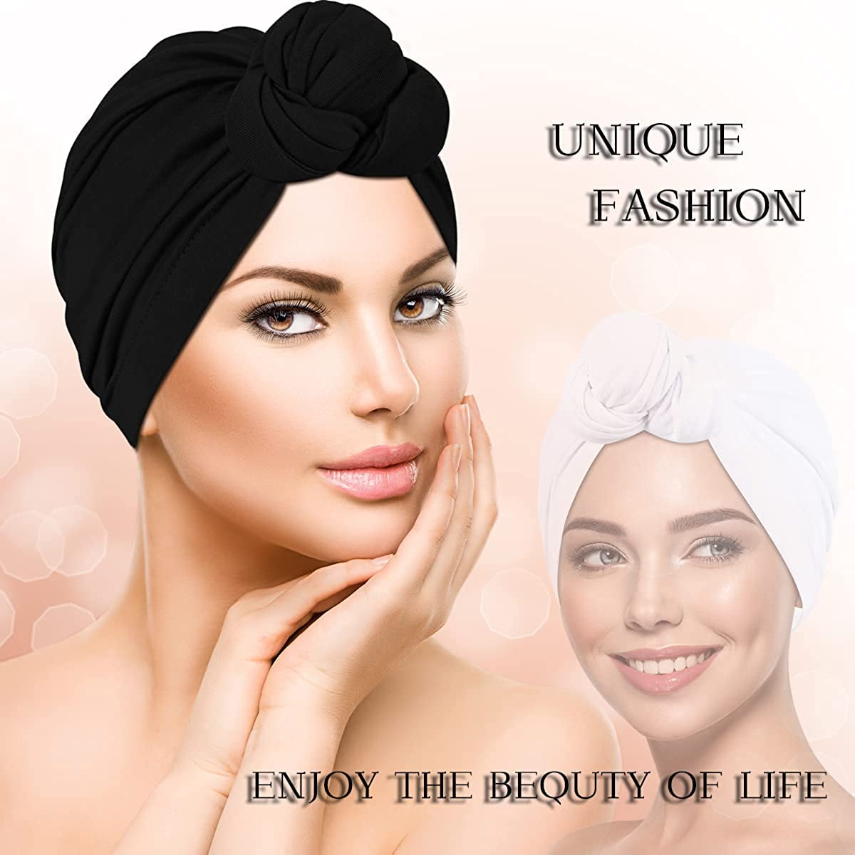 DANMY Women'S Beanie Turban Hats, Indian Hats Headscarves, Beanie Hats for Women,Turban for Women Apparel & Accessories > Clothing Accessories > Headwear DANMY