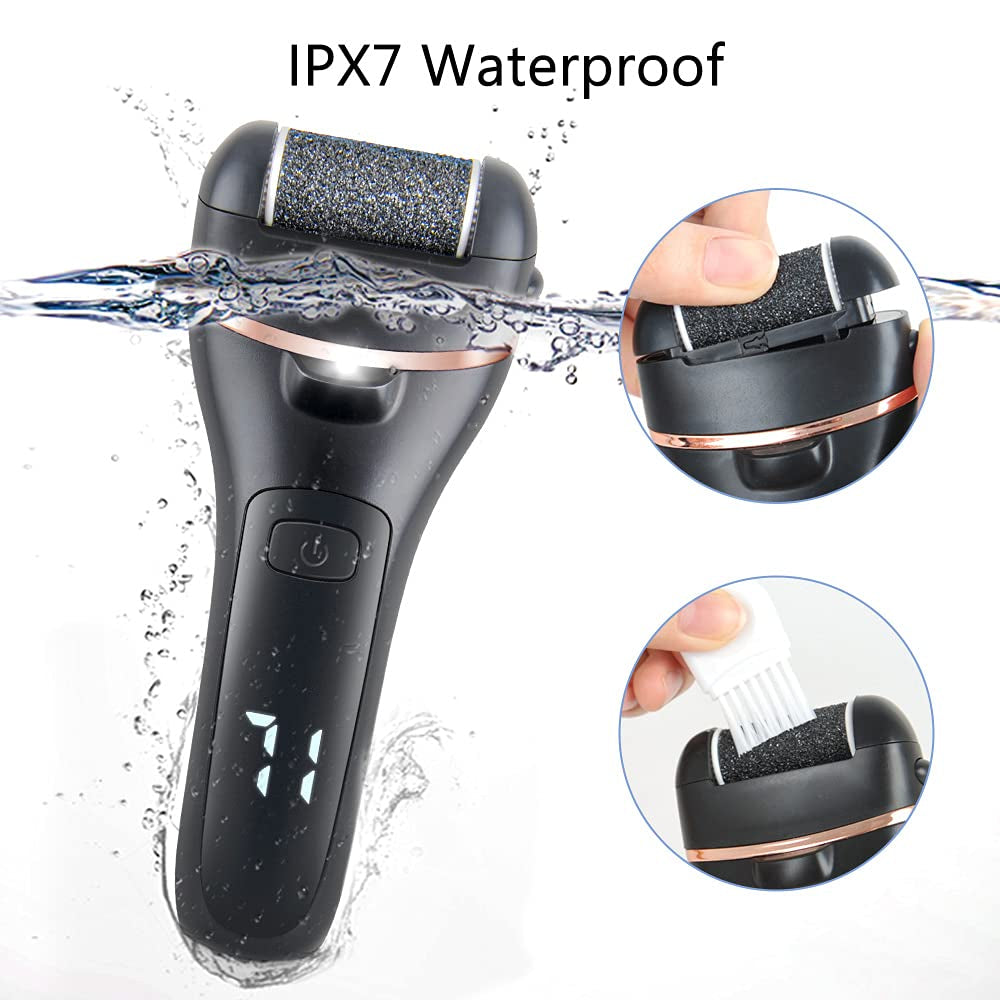 Electric Callus Remover for Feet, Rechargeable Foot File Pedicure Tools,12 in 1 Pedicure Kit for Cracked Heels Calluses Dead Skin,Pedi Foot Scrubber with 3 Roller Heads,2 Speed,Battery Display Health & Beauty > Personal Care > Foot Care SIHOHAN