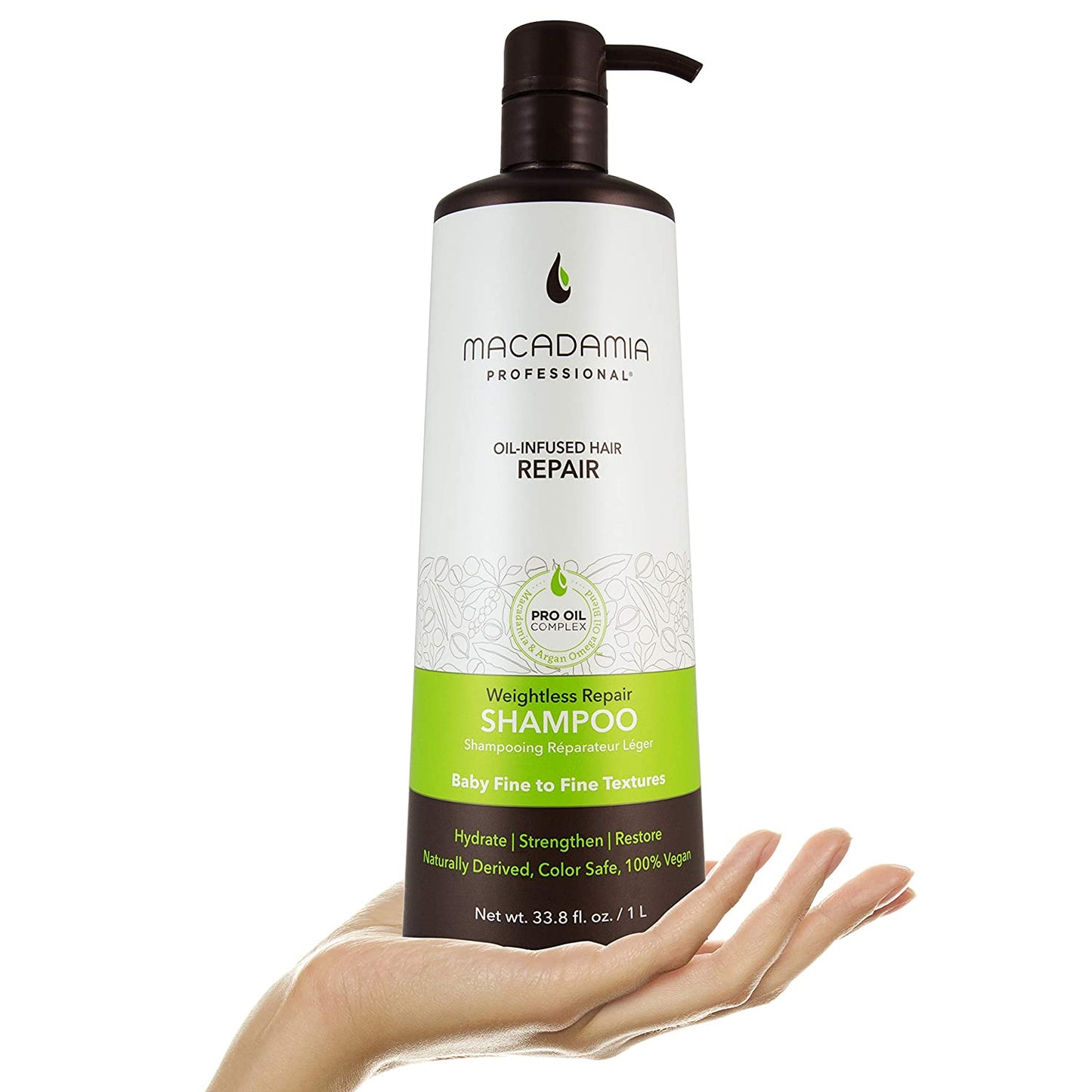 Macadamia Professional Hair Care Sulfate Paraben Free Natural Organic Crueltyfree Vegan Hair Products Weightless Hair Repair Shampoo , Green, Sheer Pecan, 33.8 Fl Oz Health & Beauty > Personal Care > Hair Care Macadamia Professional